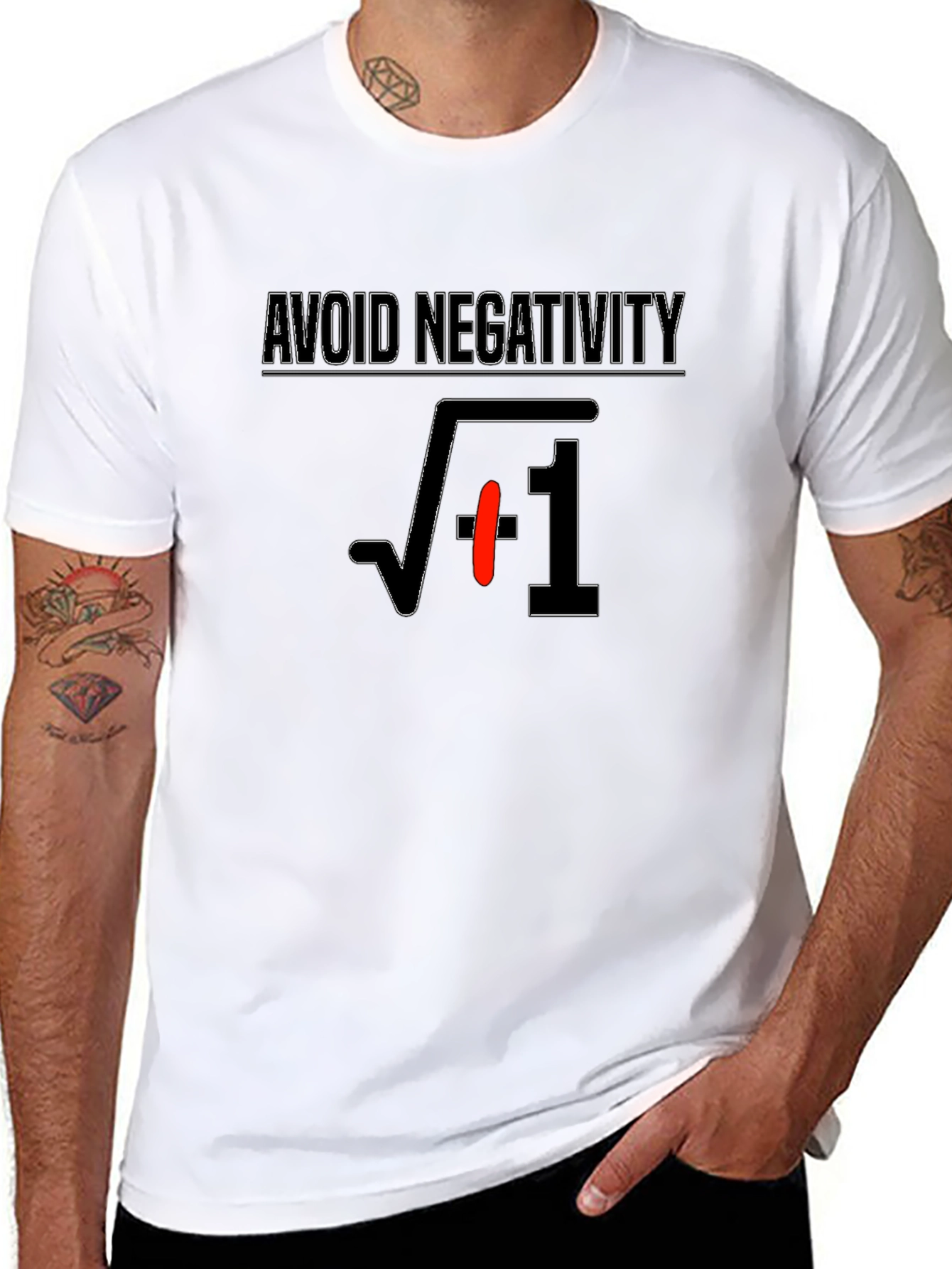 Avoid Negativity T-Shirt - Math Humor Tee