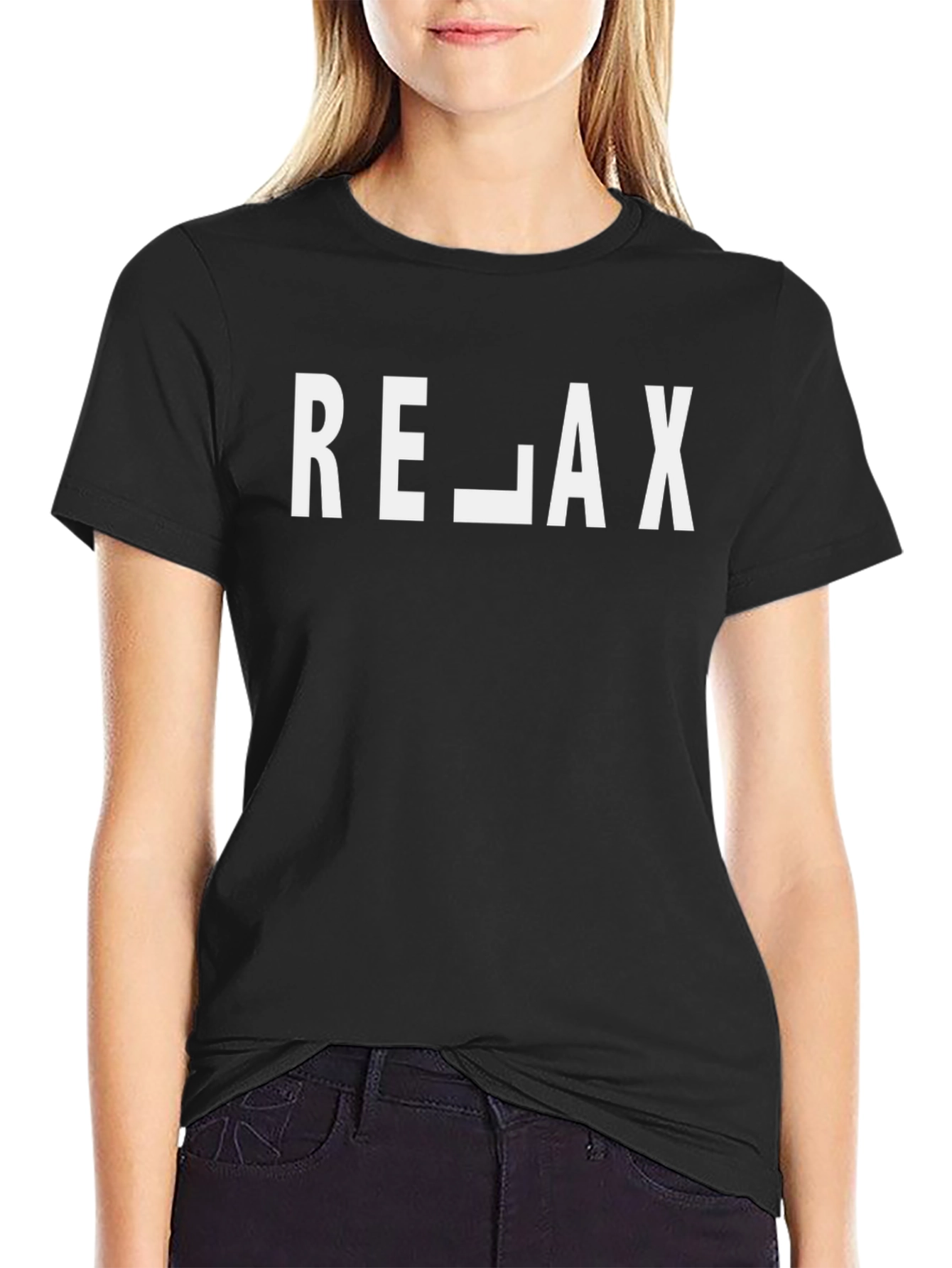 Relax Graphic Tee - Black Casual Shirt