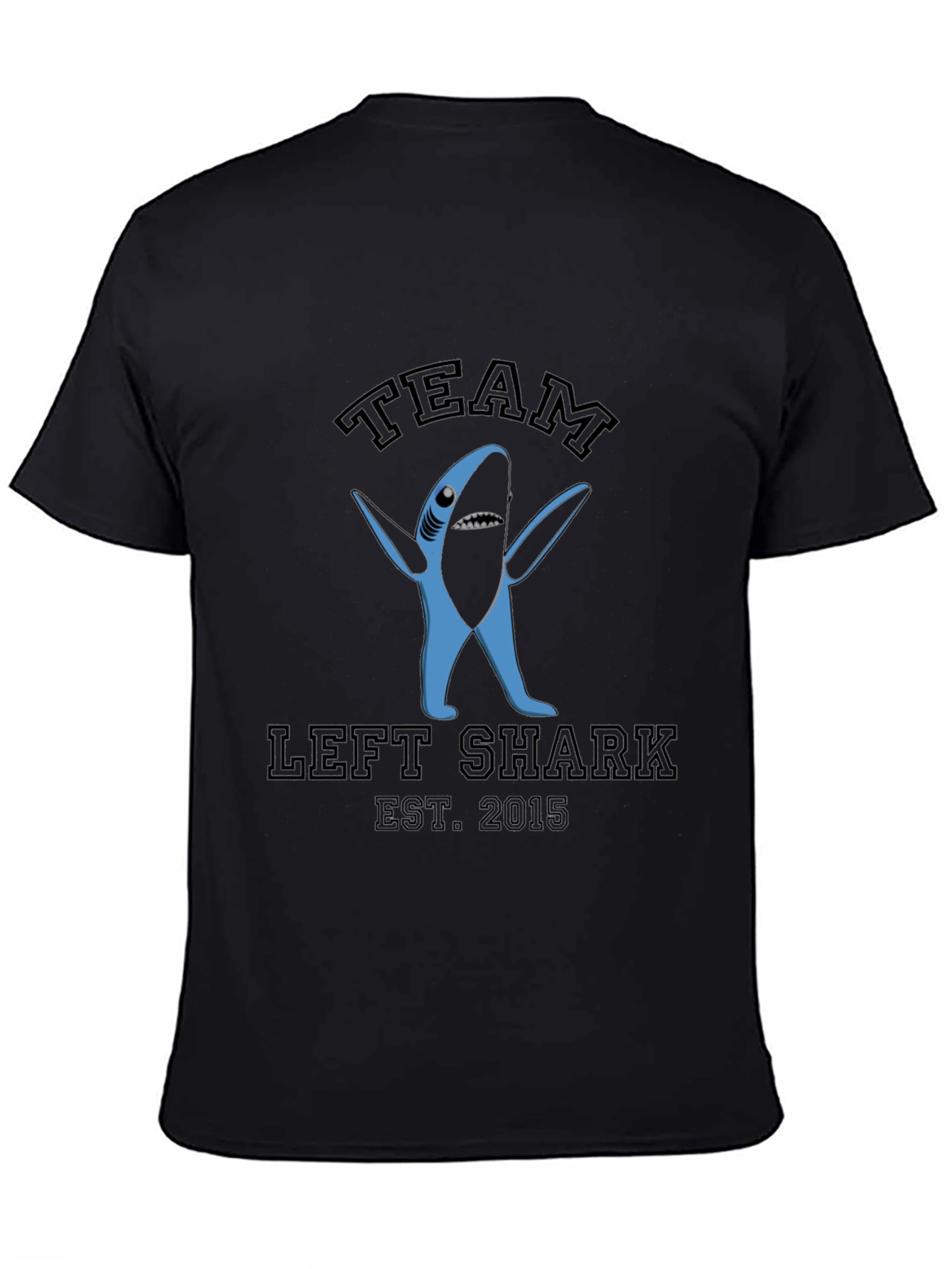 Team Left Shark Est. 2015 Black Graphic T-Shirt