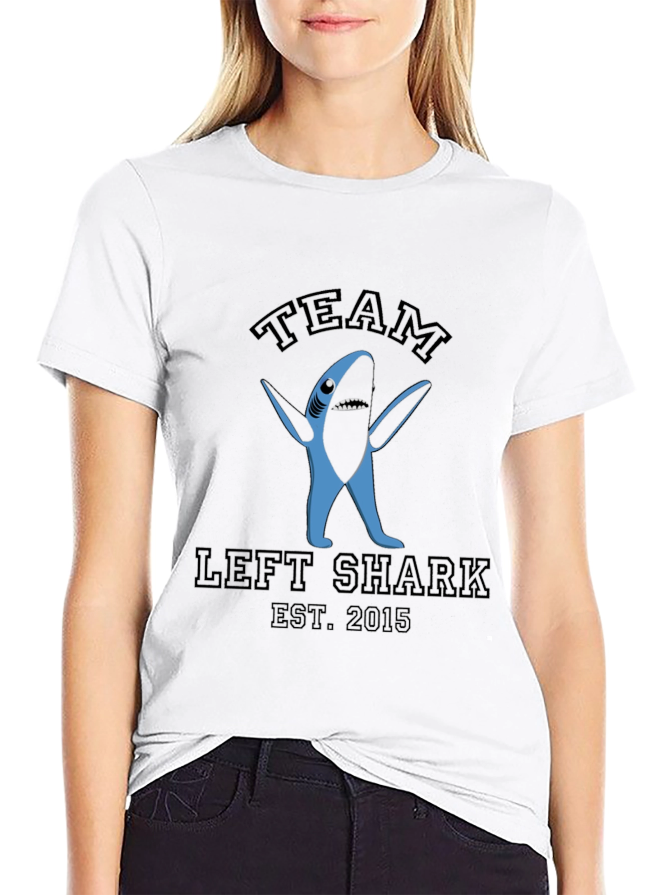 Team Left Shark Est. 2015 Black Graphic T-Shirt