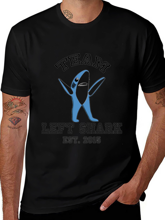 Team Left Shark Est. 2015 Black Graphic T-Shirt
