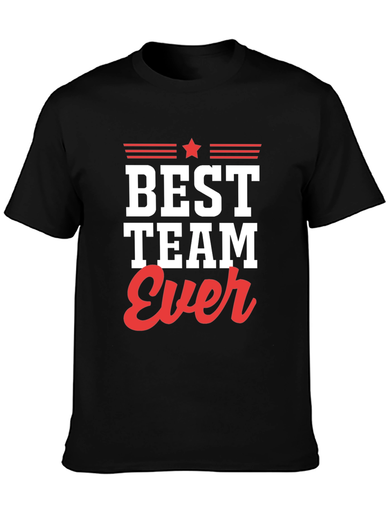Best Team Ever Graphic Tee - Black T-Shirt