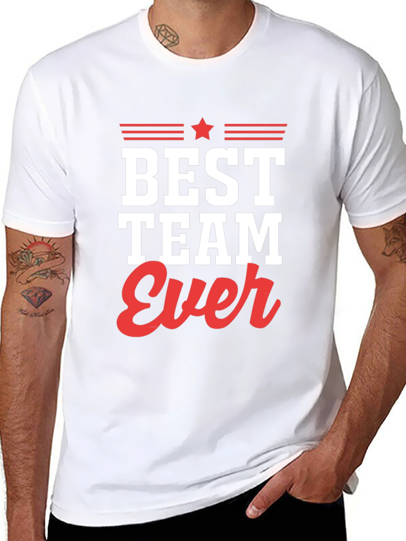 Best Team Ever Graphic Tee - Black T-Shirt