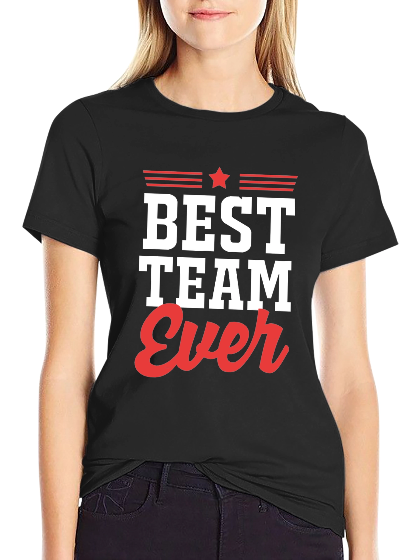 Best Team Ever Graphic Tee - Black T-Shirt