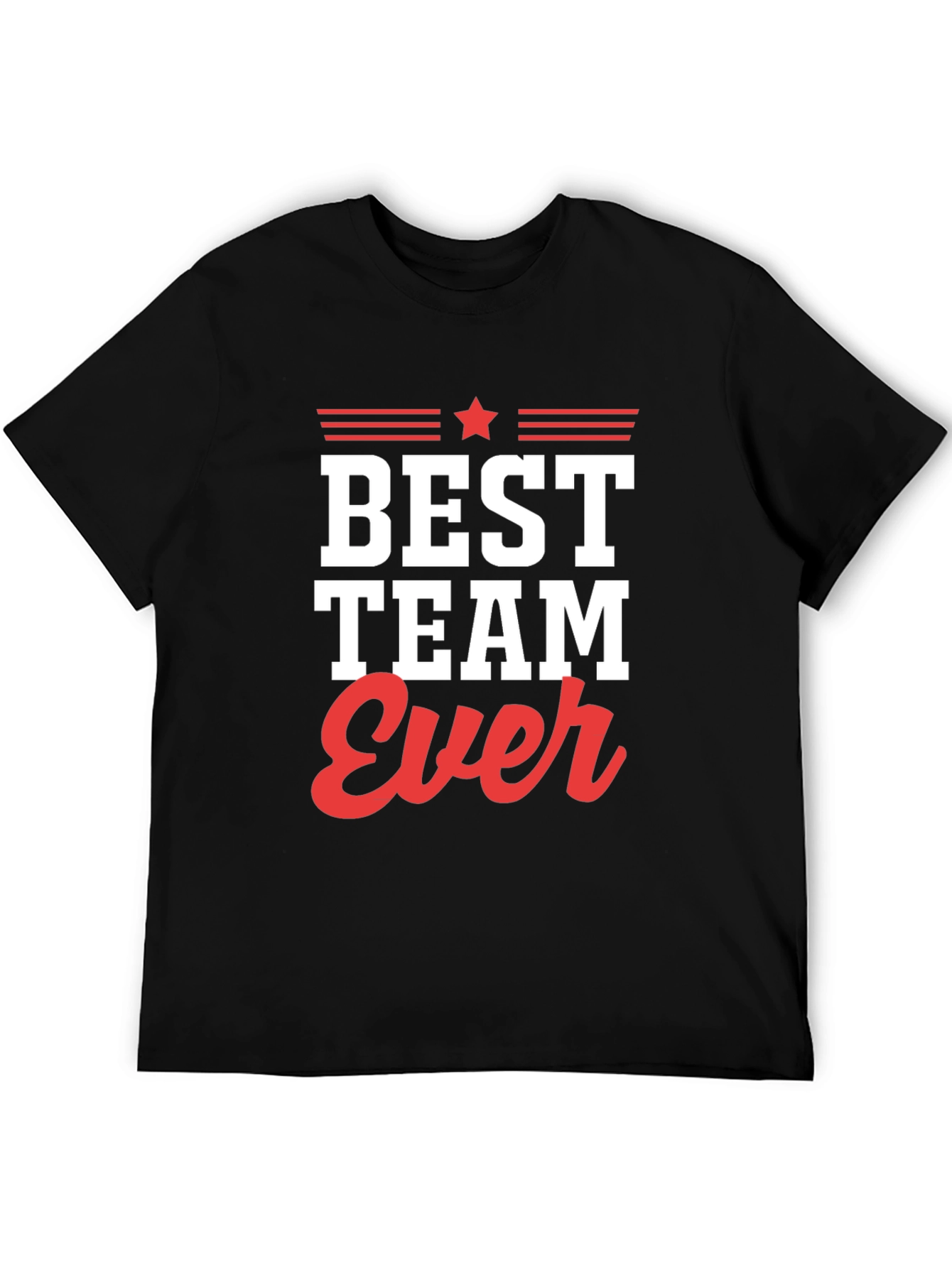 Best Team Ever Graphic Tee - Black T-Shirt