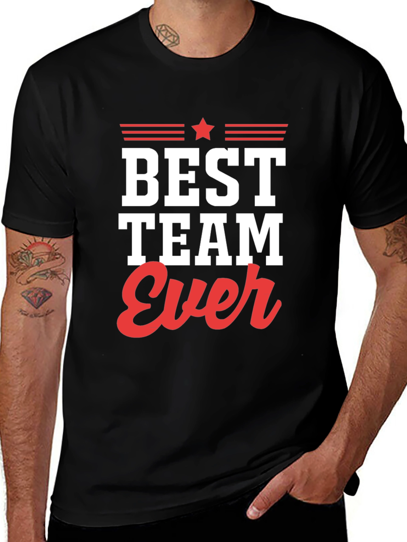 Best Team Ever Graphic Tee - Black T-Shirt