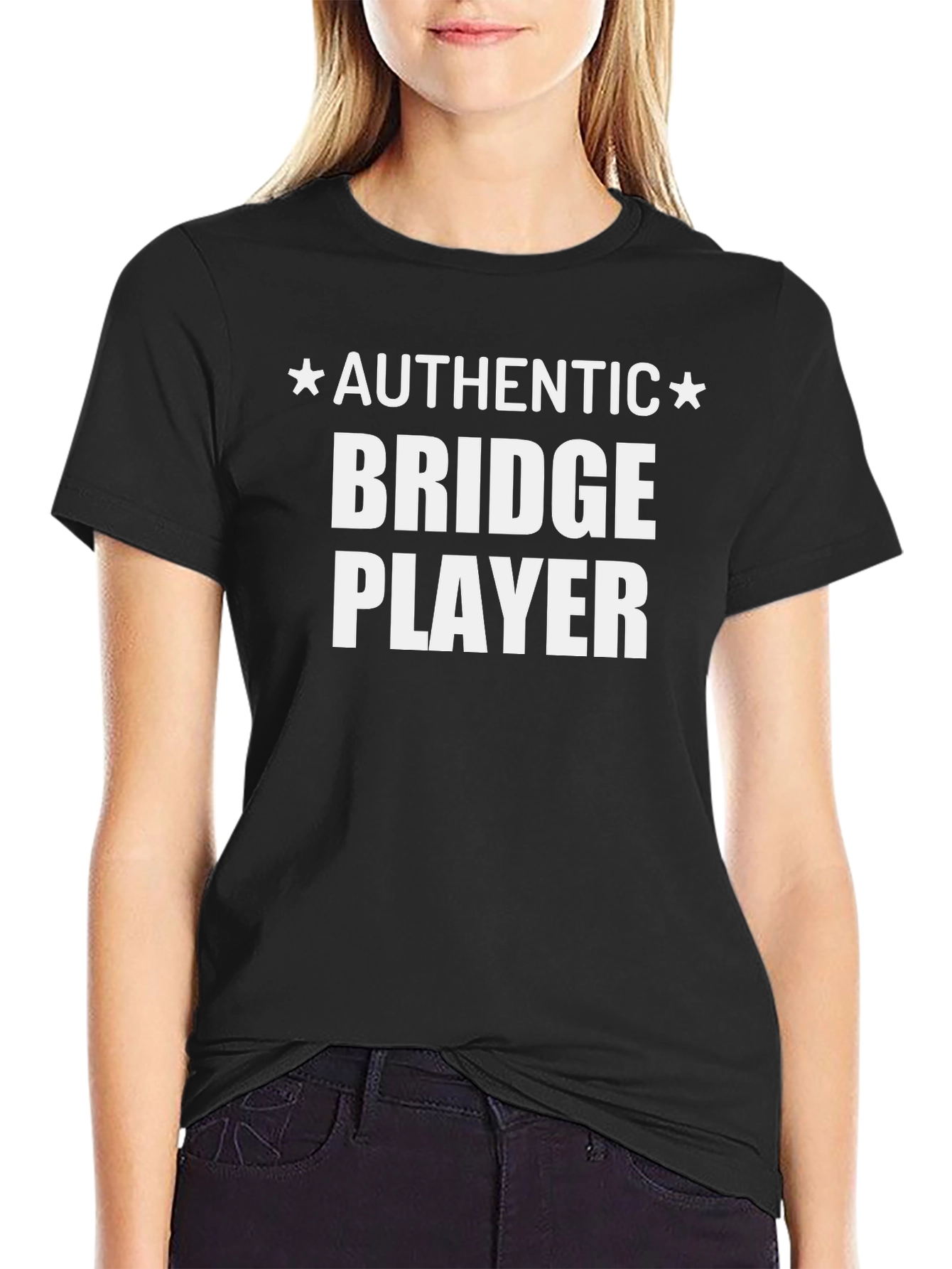 Authentic Bridge Player Black T-Shirt