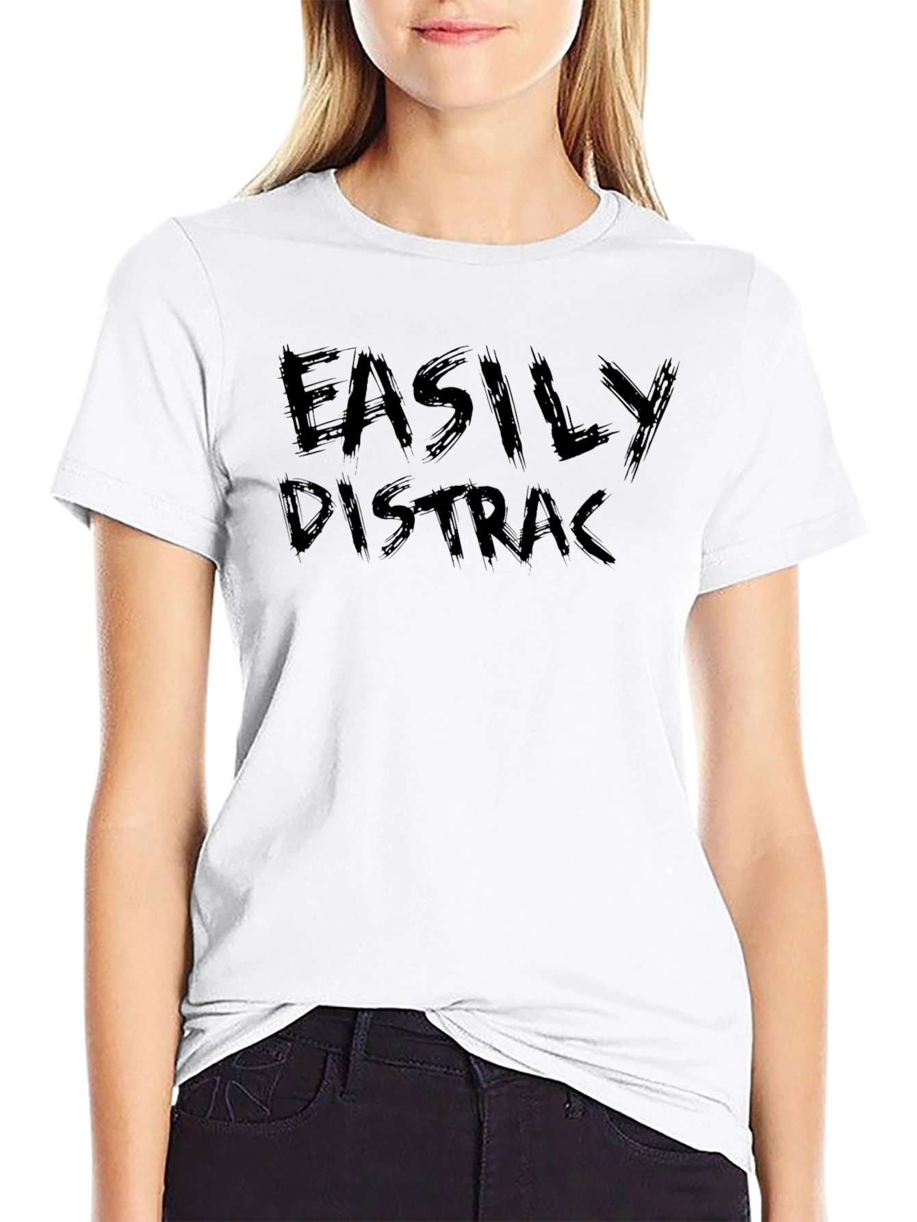 Easily Distracted T-Shirt - Soft Cotton Blend Casual Wear