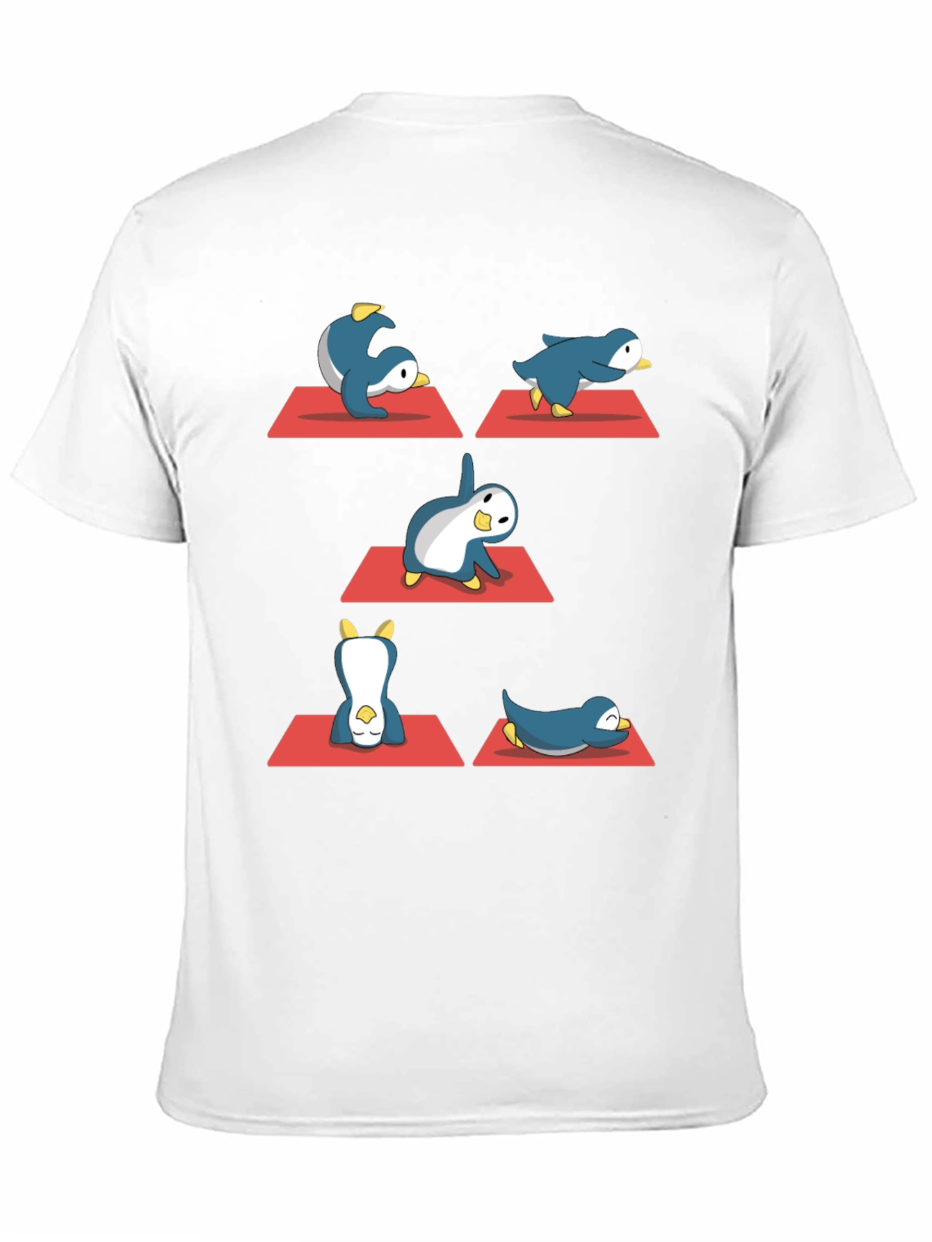 Yoga Penguin Black T-Shirt