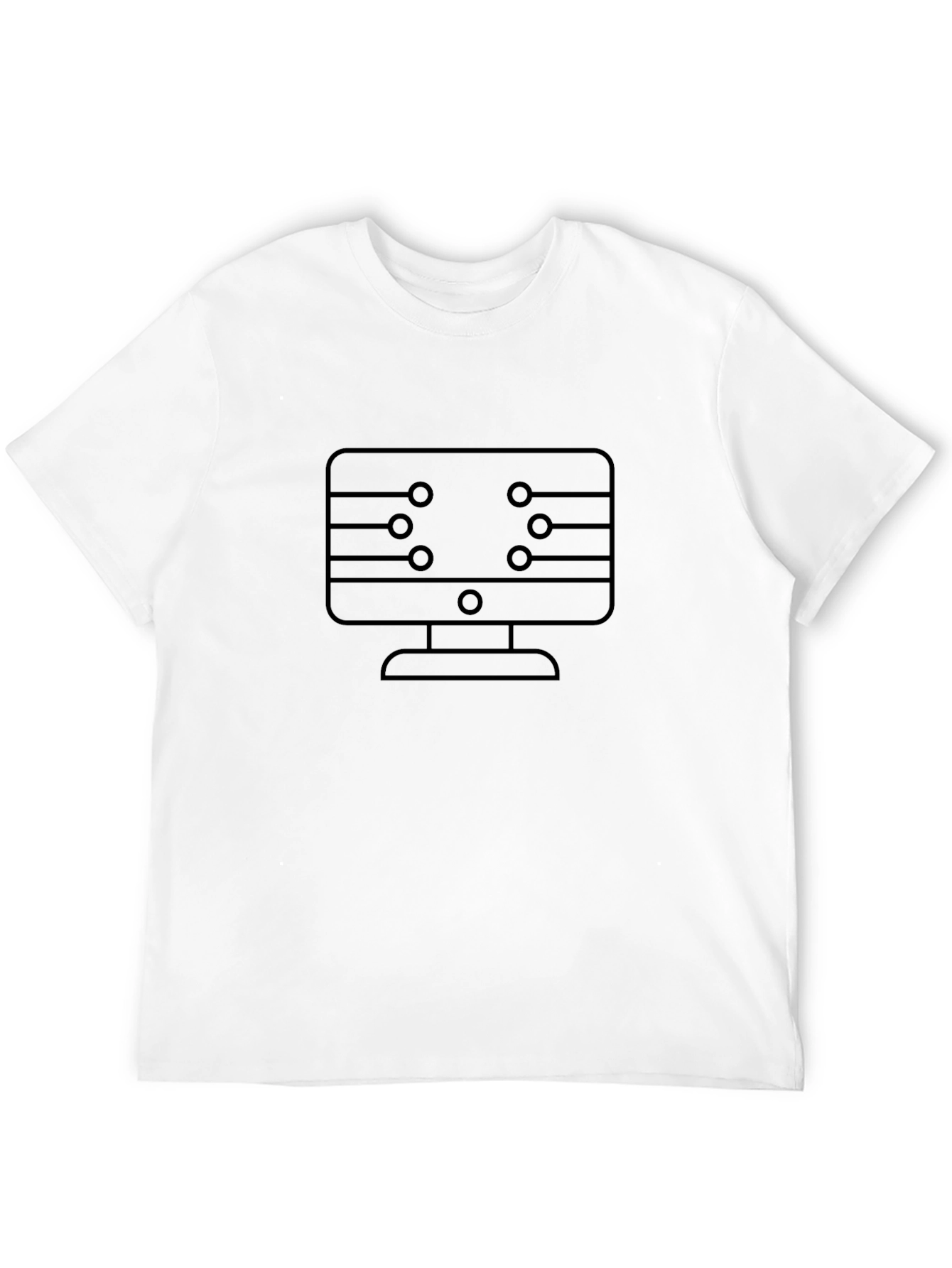 Tech Monitor Graphic Tee - Black Cotton Blend