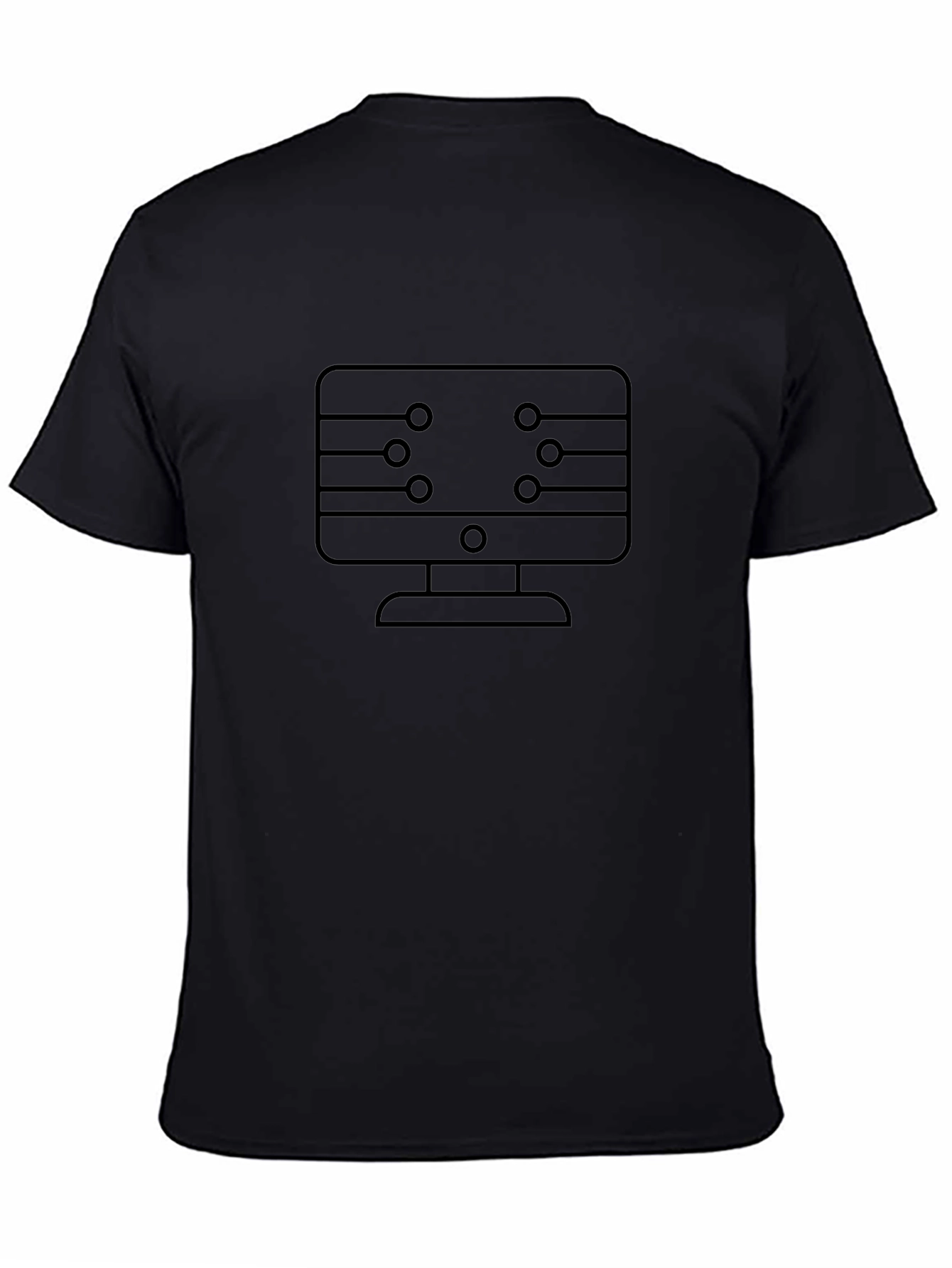Tech Monitor Graphic Tee - Black Cotton Blend