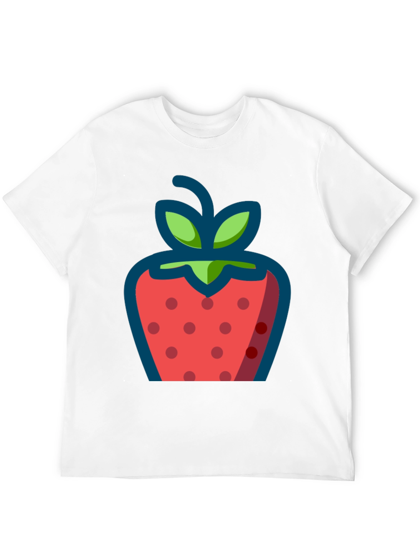 Strawberry Graphic Black T-Shirt - Casual Style