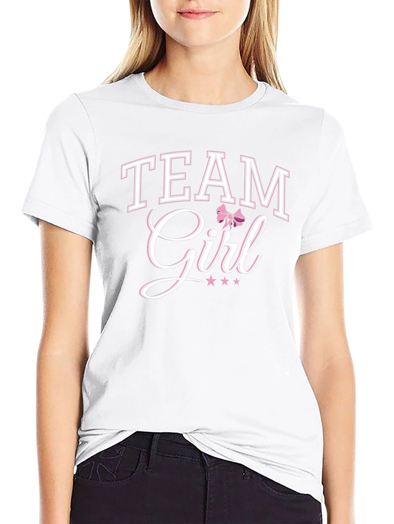 Team Girl T-Shirt Baby Shower Gender Reveal Party Tee