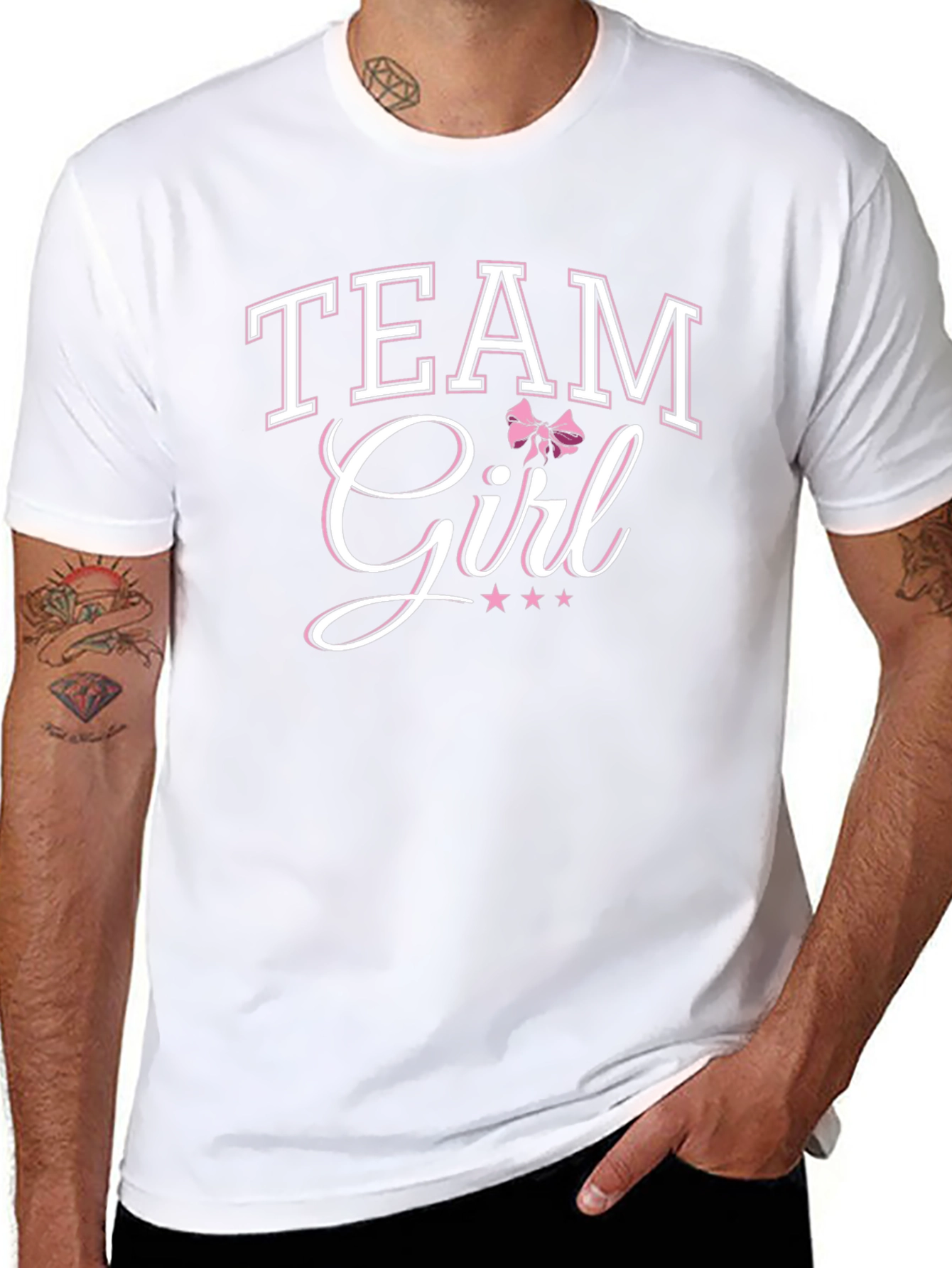 Team Girl T-Shirt Baby Shower Gender Reveal Party Tee
