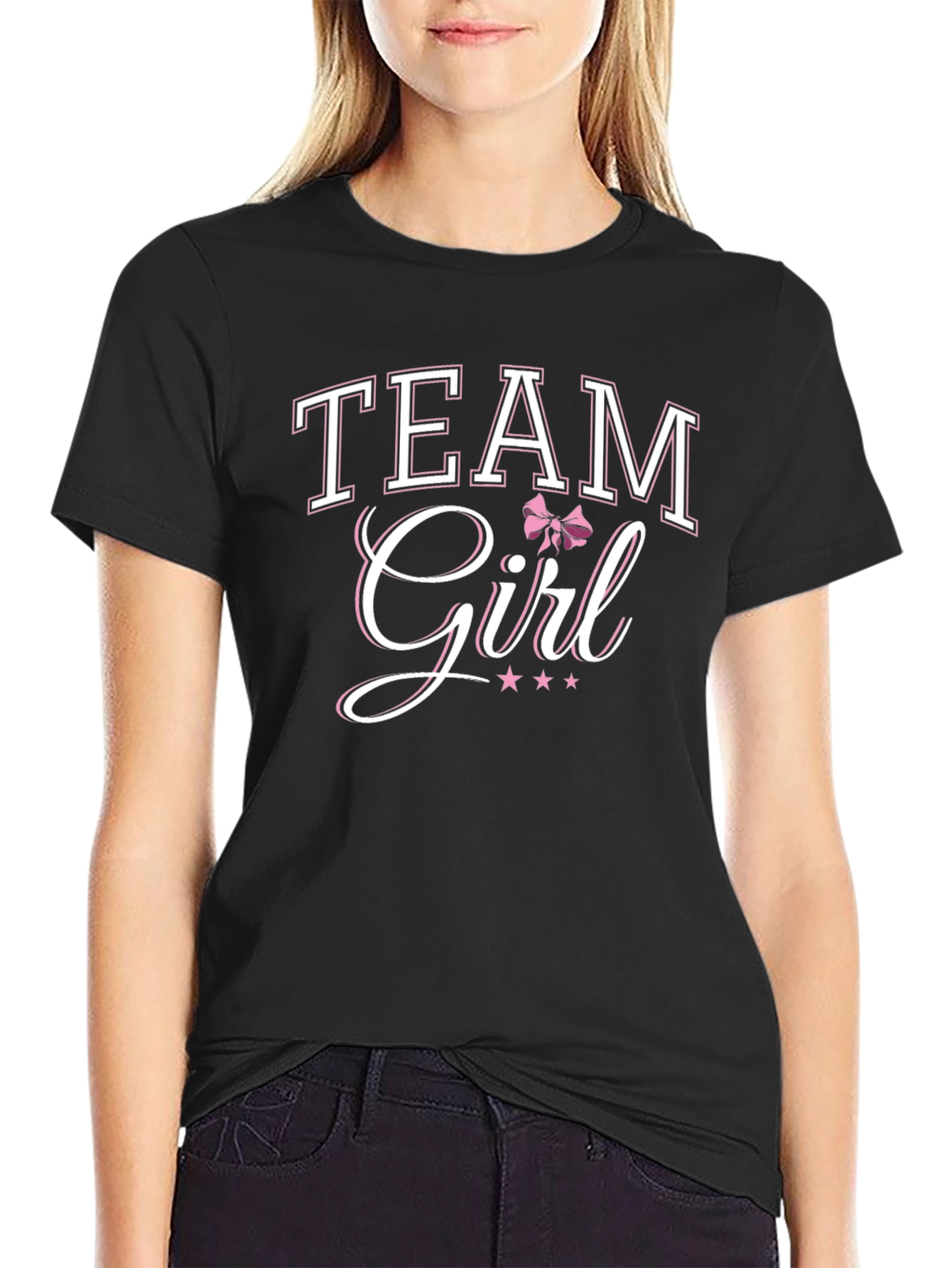Team Girl T-Shirt Baby Shower Gender Reveal Party Tee