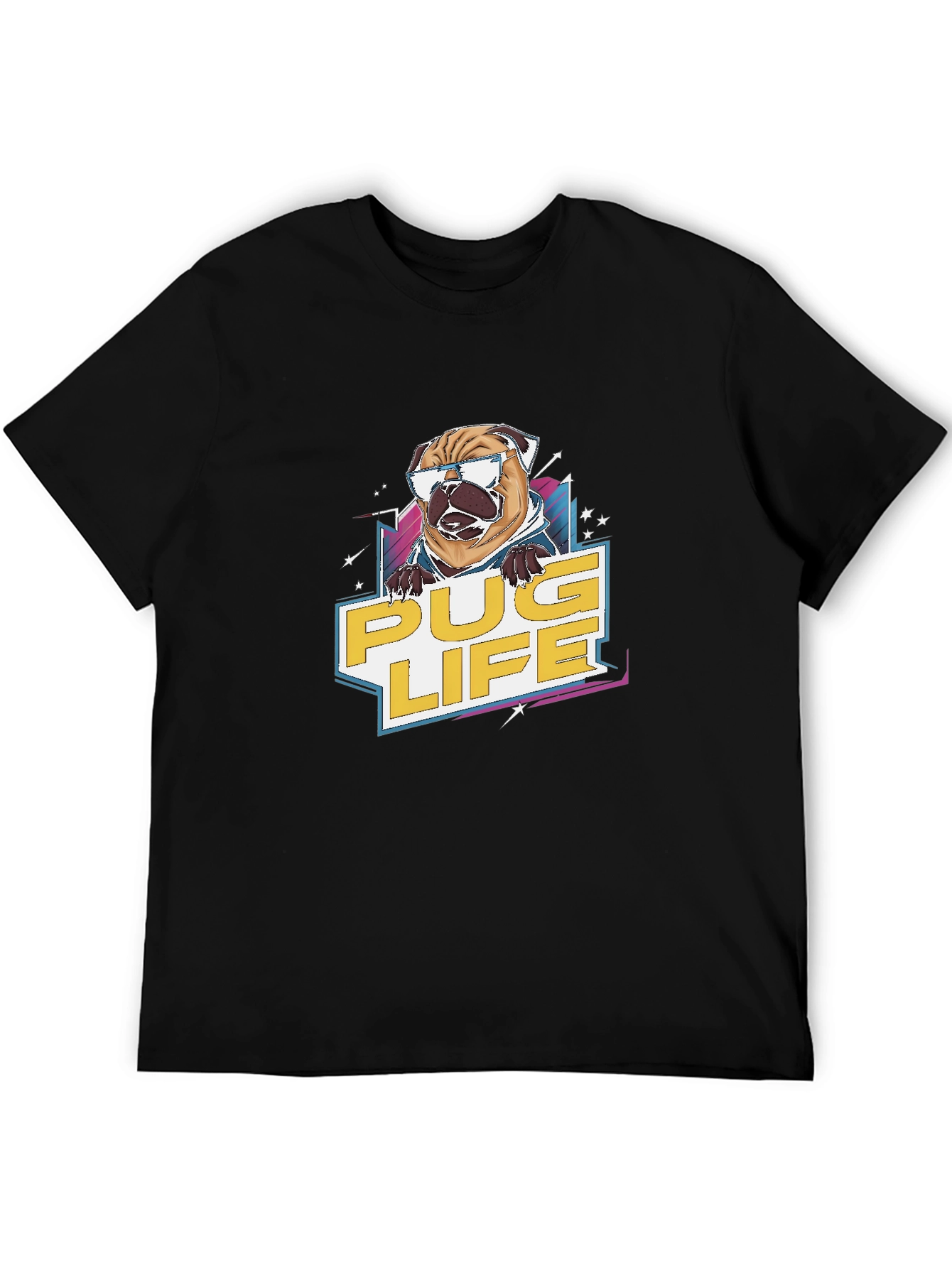 Pug Life Graphic Tee - Cool Dog Design T-Shirt