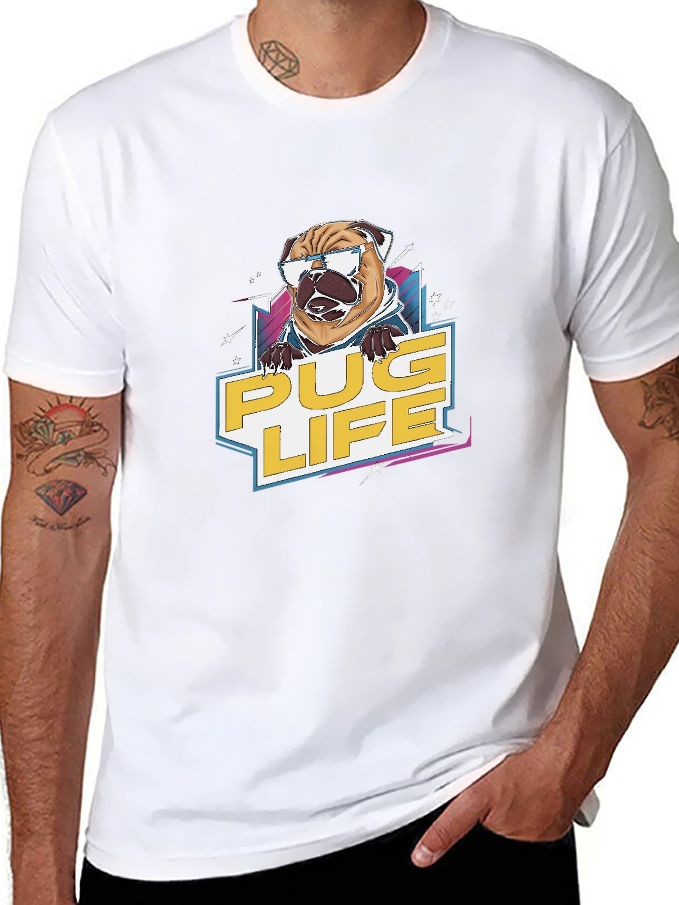 Pug Life Graphic Tee - Cool Dog Design T-Shirt