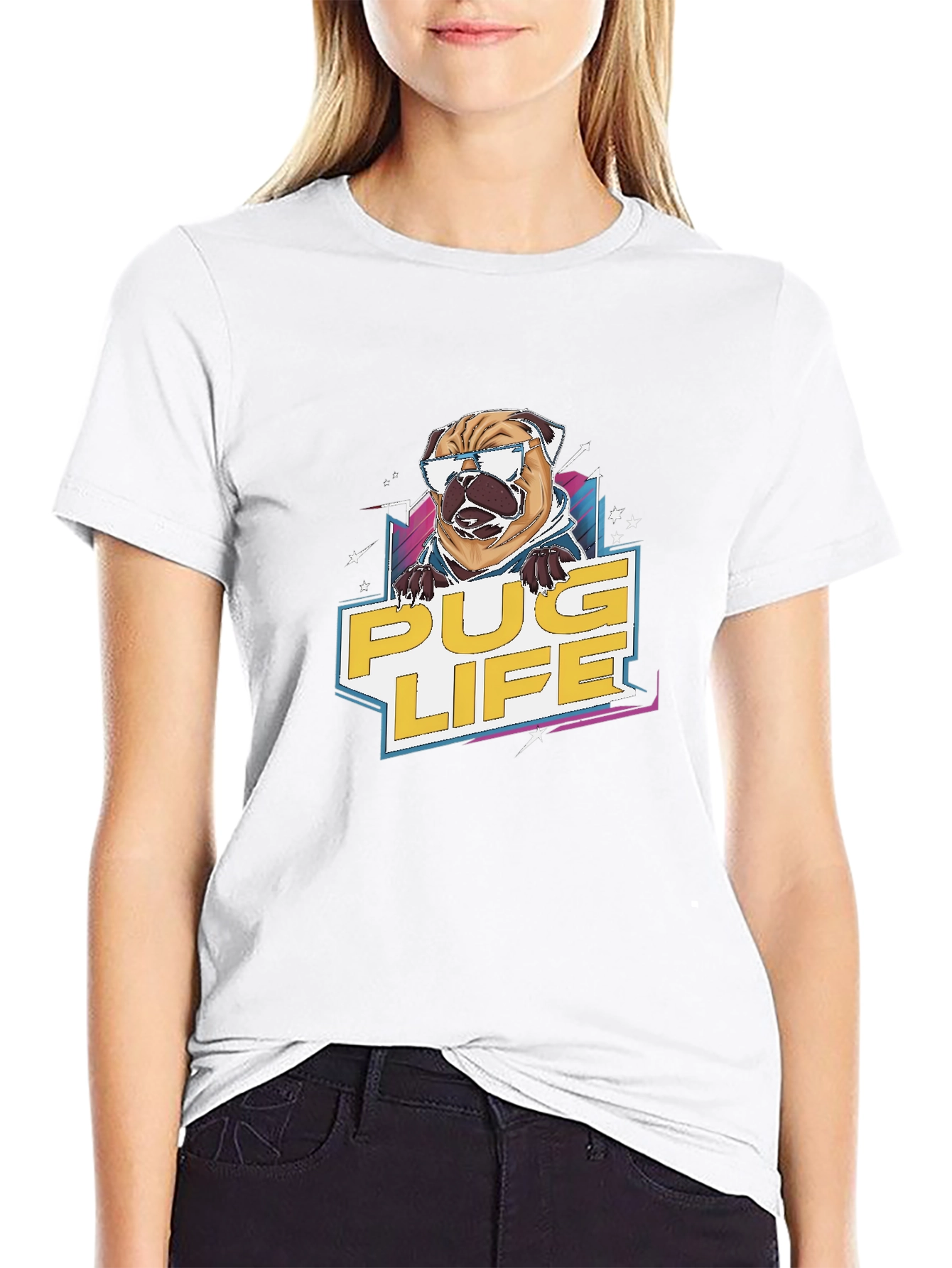 Pug Life Graphic Tee - Cool Dog Design T-Shirt
