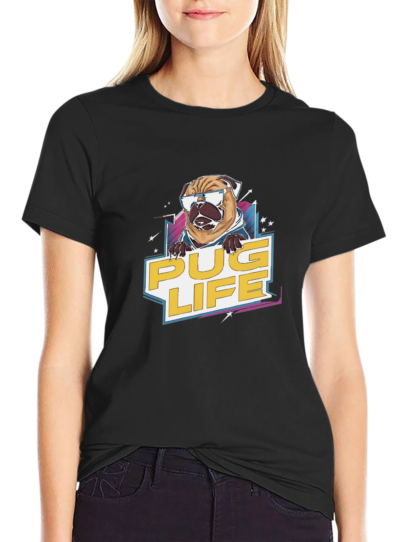 Pug Life Graphic Tee - Cool Dog Design T-Shirt