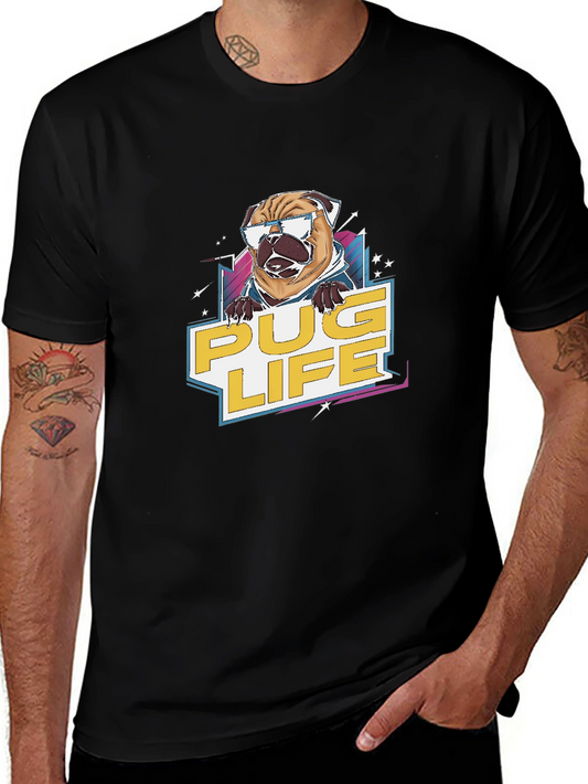 Pug Life Graphic Tee - Cool Dog Design T-Shirt