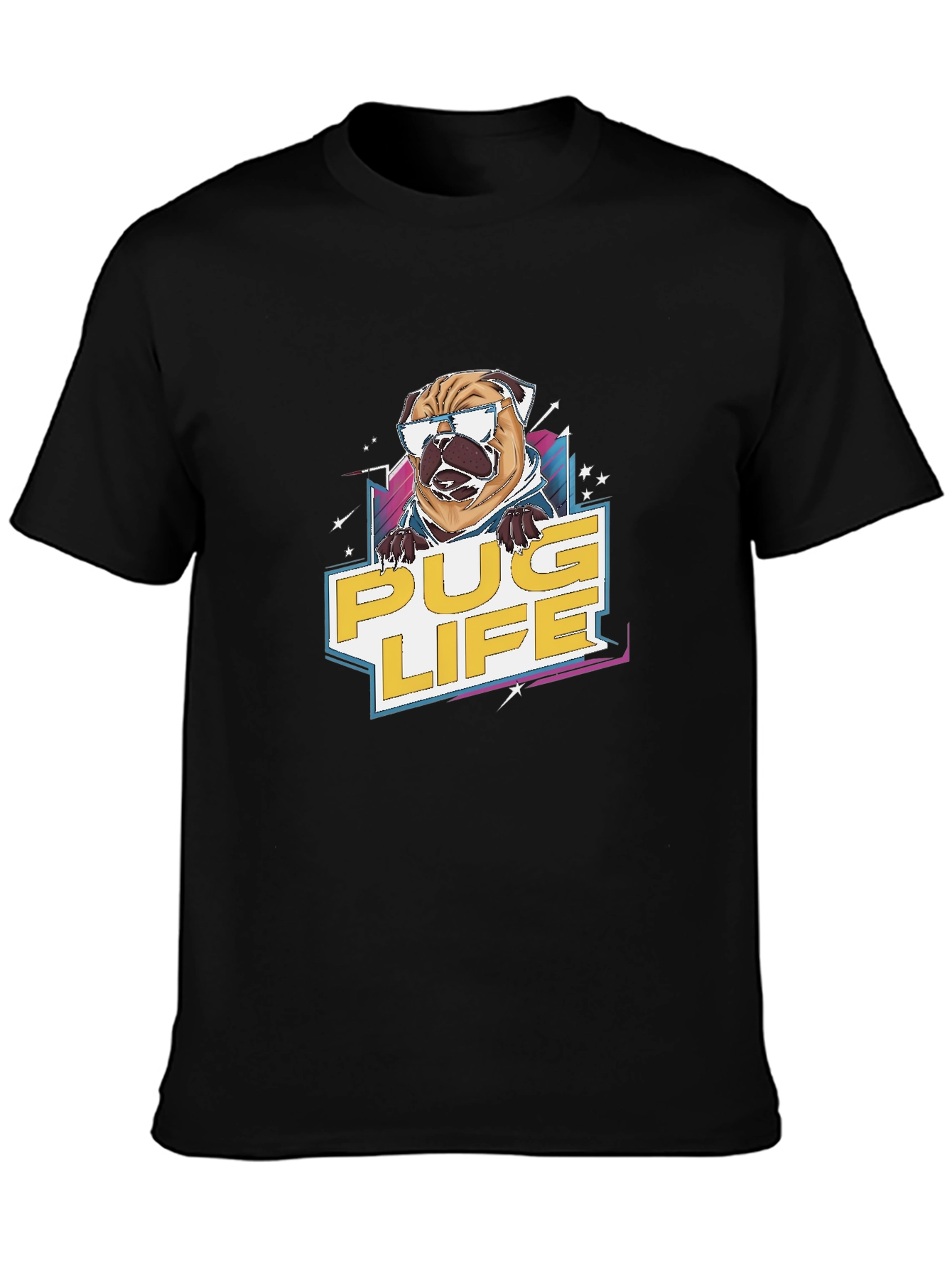 Pug Life Graphic Tee - Cool Dog Design T-Shirt