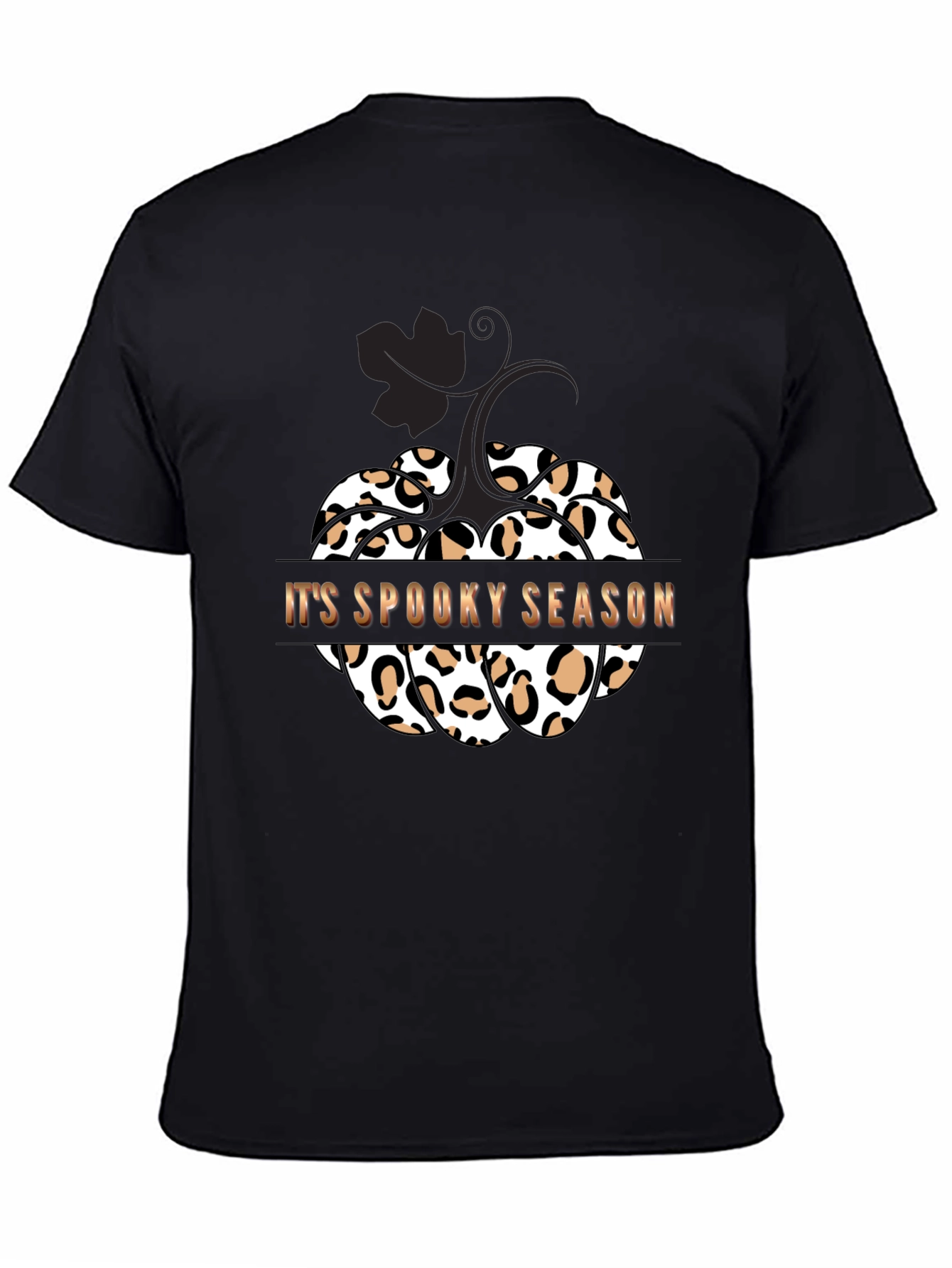 Spooky Season Leopard Print Pumpkin T-Shirt