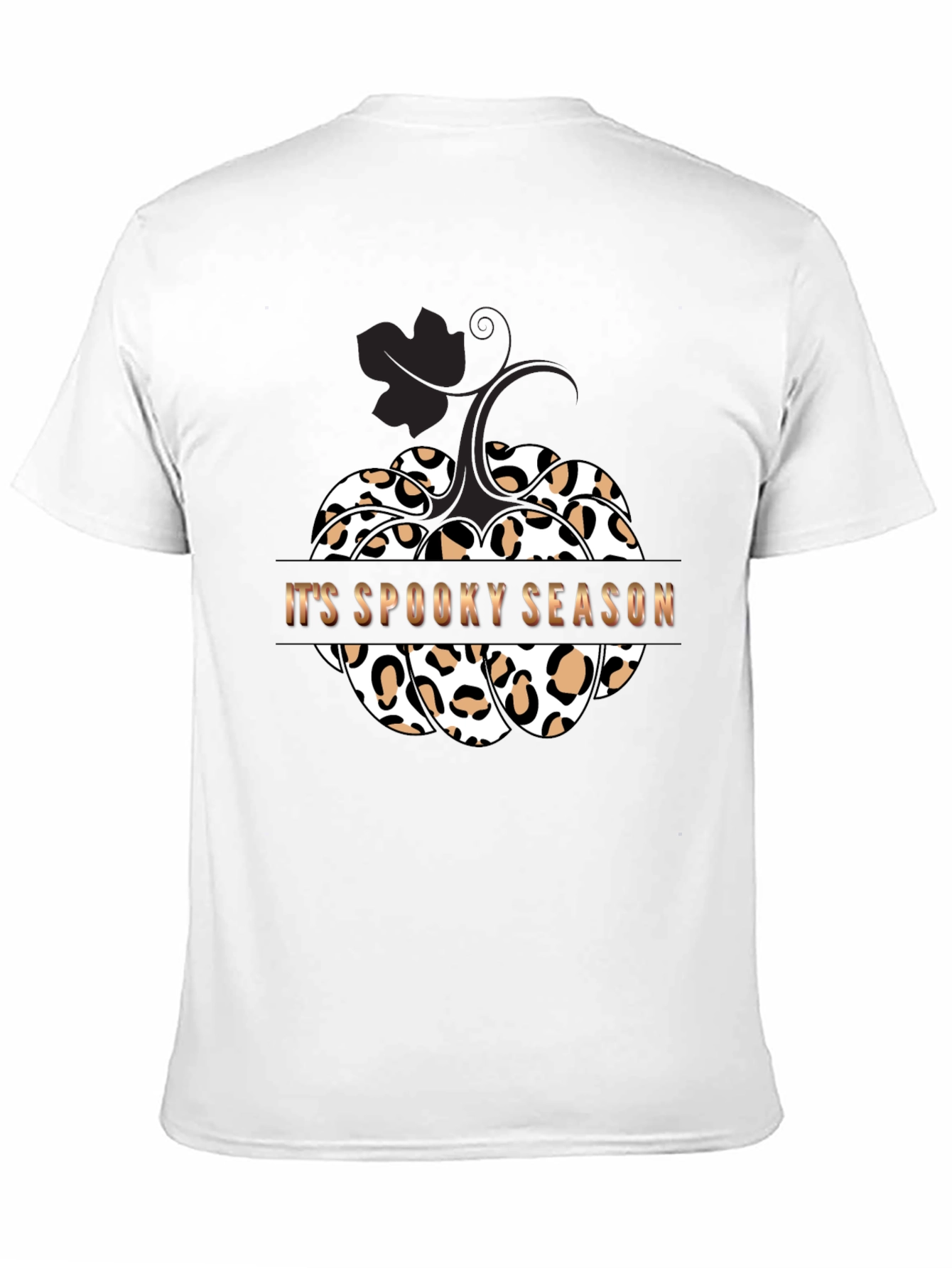 Spooky Season Leopard Print Pumpkin T-Shirt