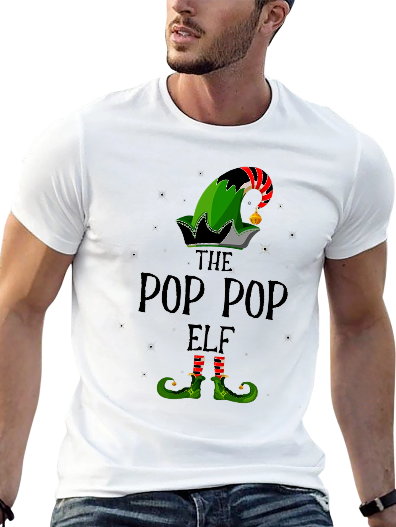 The Pop Pop Elf Christmas T-Shirt
