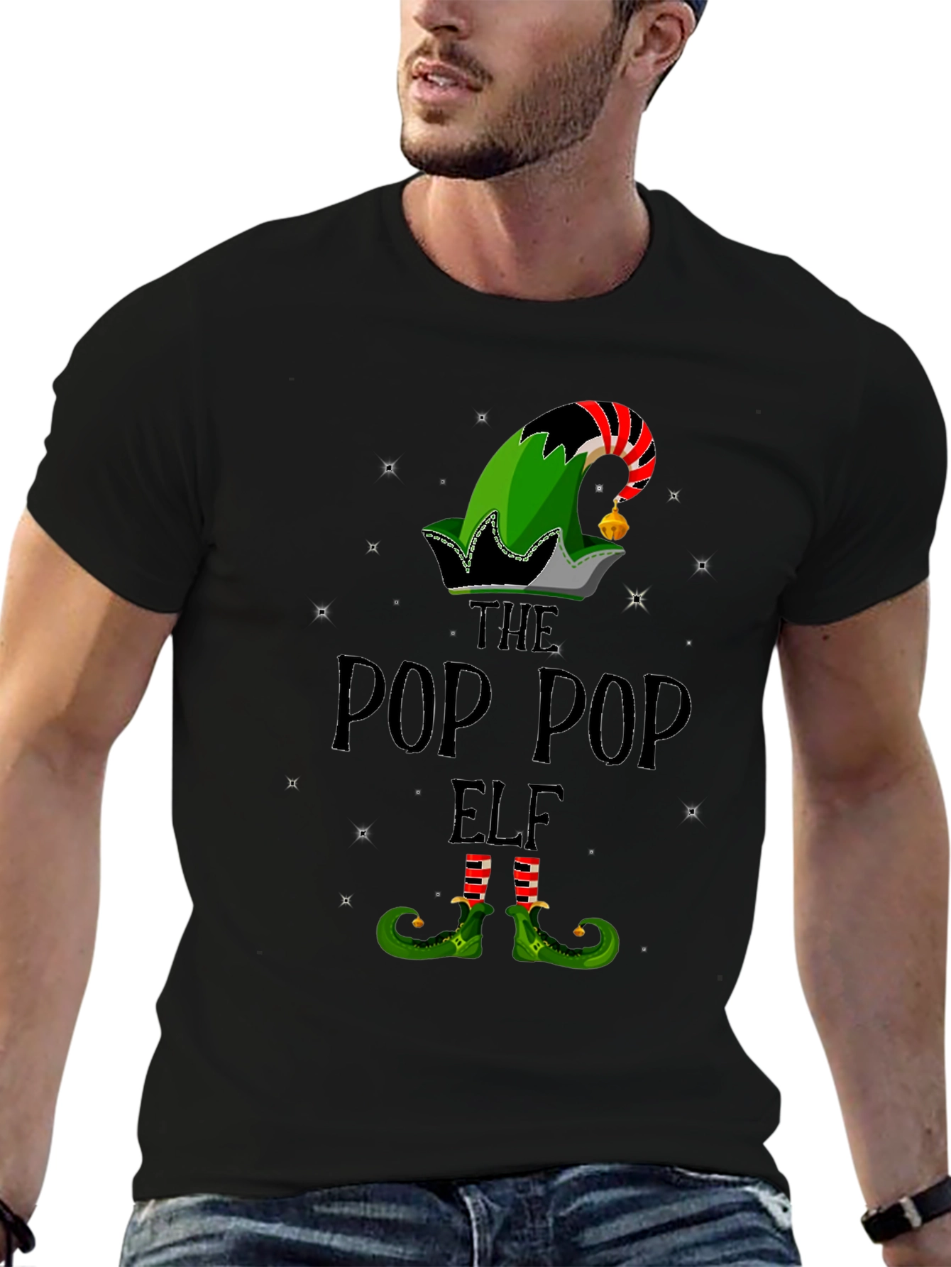 The Pop Pop Elf Christmas T-Shirt