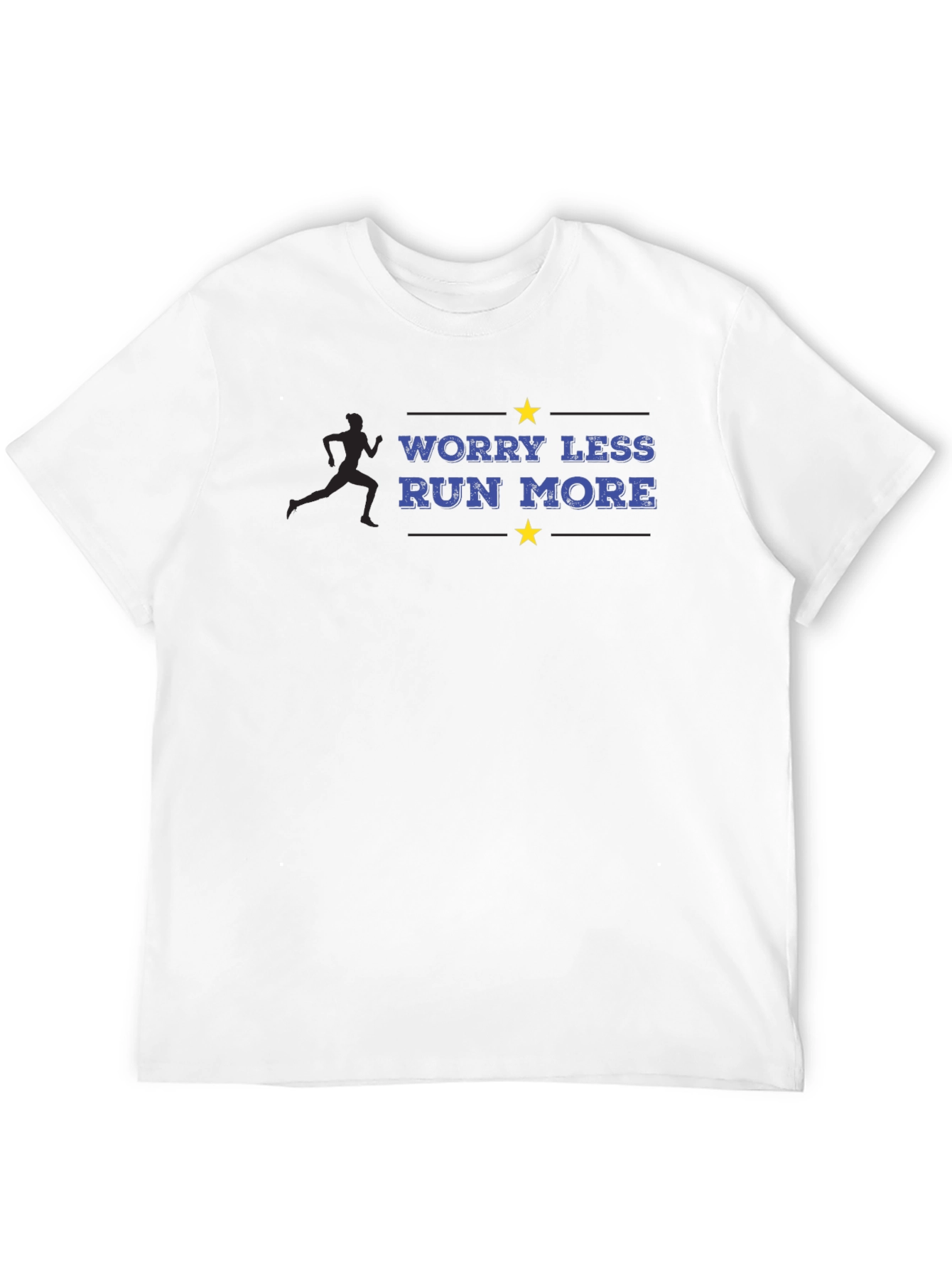 Worry Less Run More T-Shirt - Black