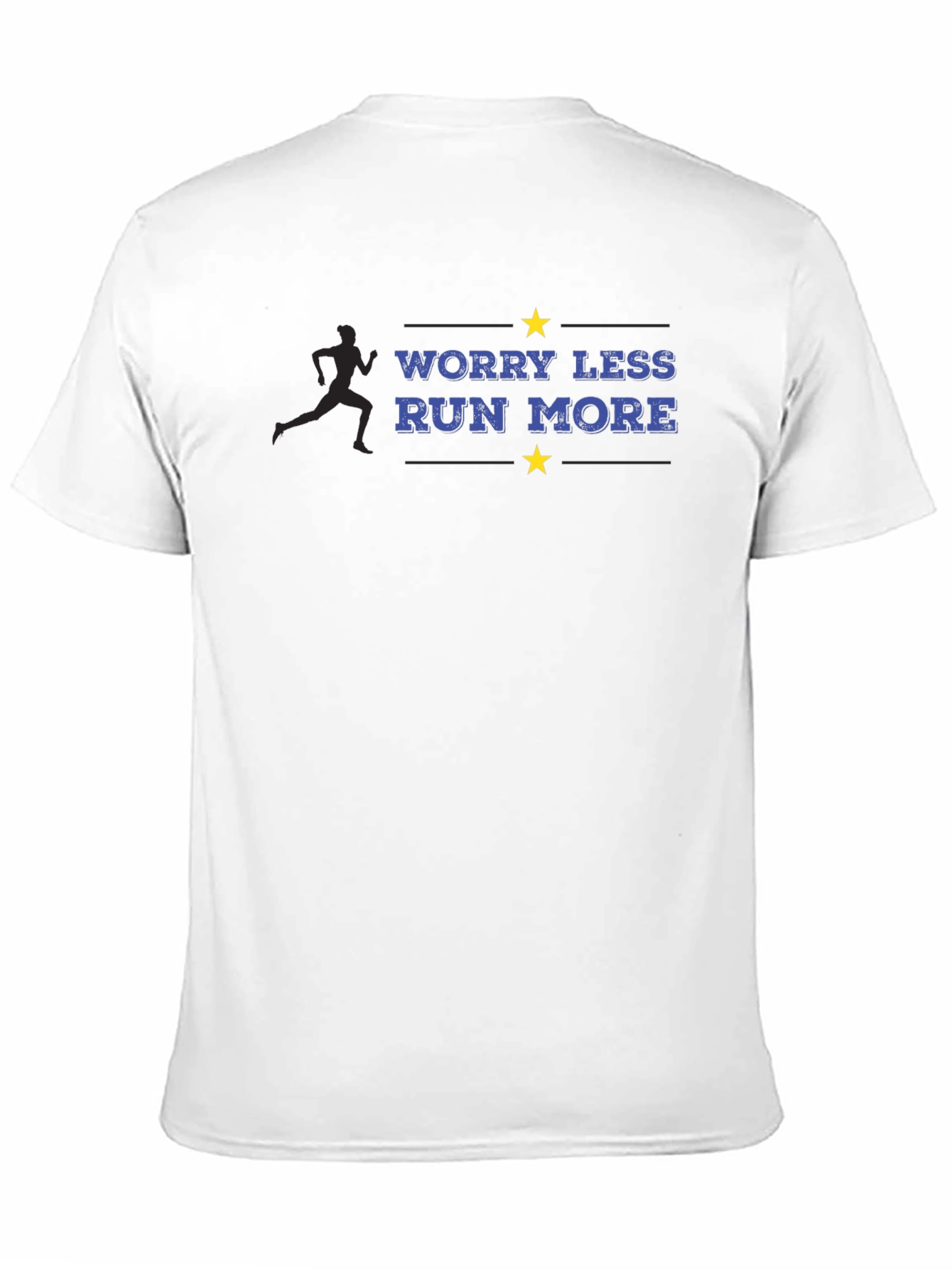 Worry Less Run More T-Shirt - Black