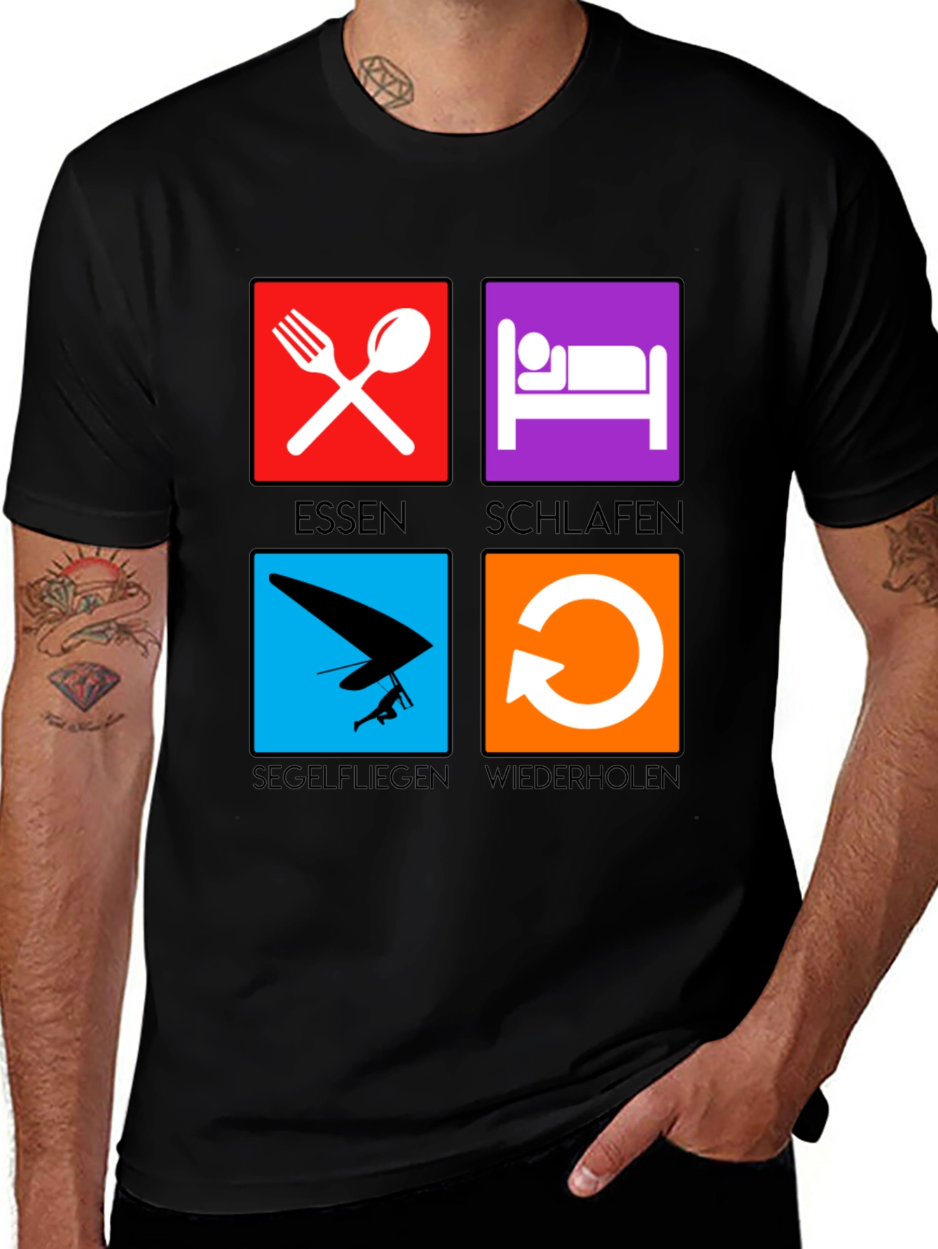 Eat Sleep Hang Gliding Repeat T-Shirt