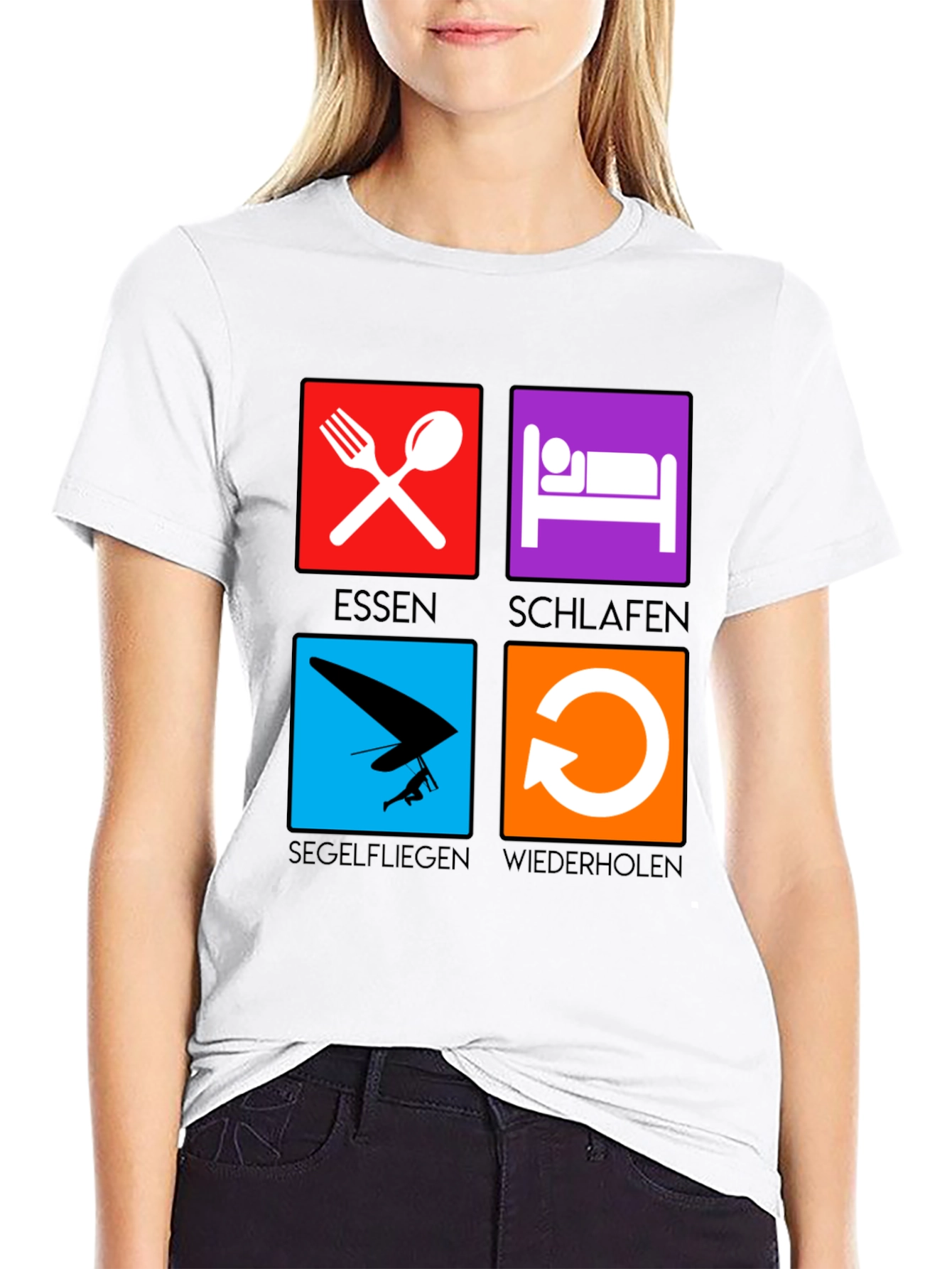 Eat Sleep Hang Gliding Repeat T-Shirt