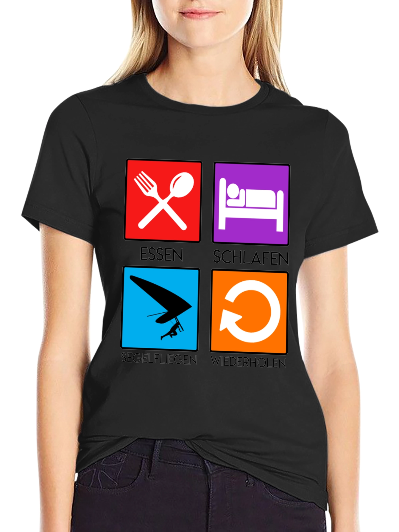 Eat Sleep Hang Gliding Repeat T-Shirt