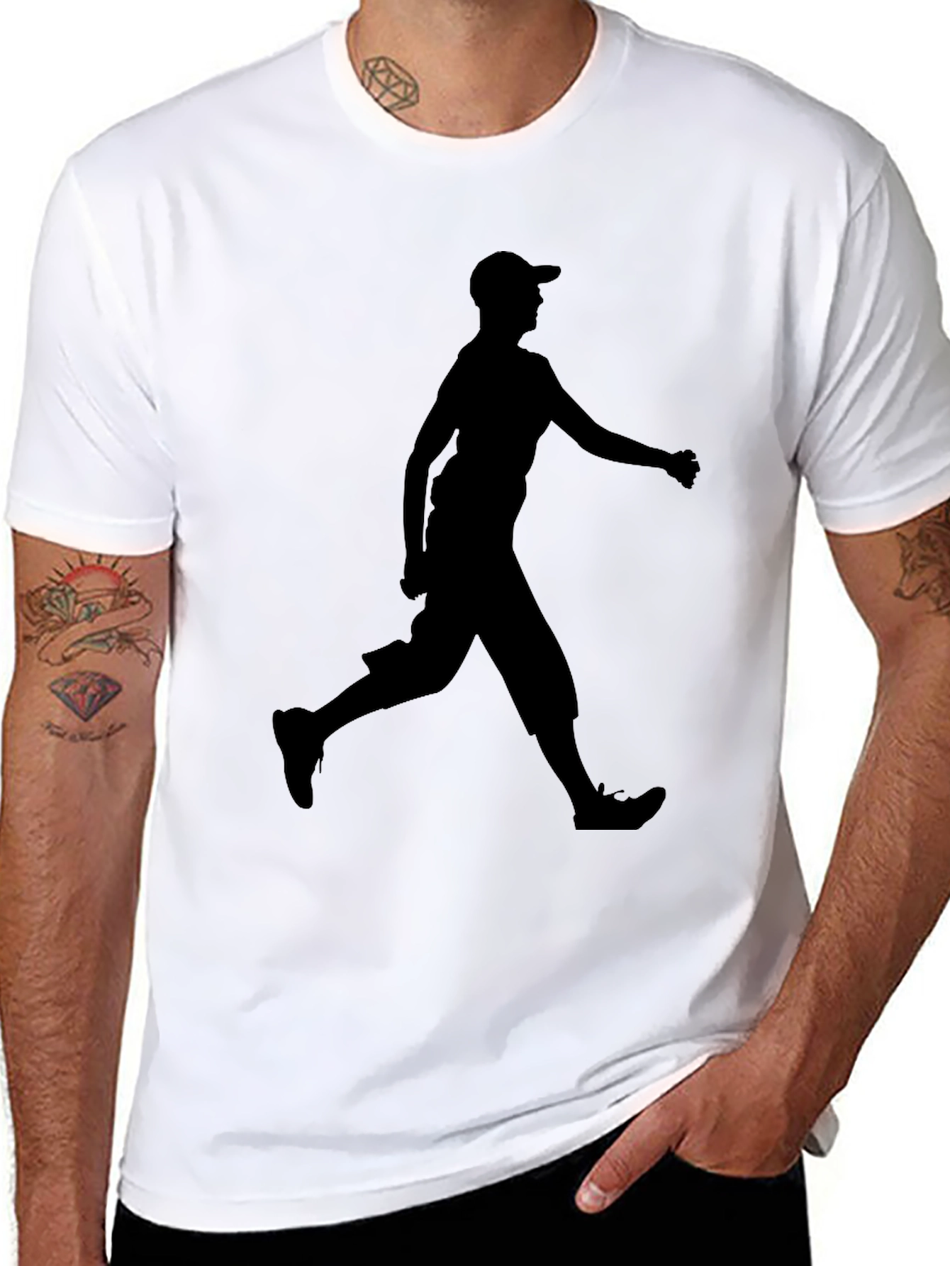 Silhouette Man Black T-Shirt