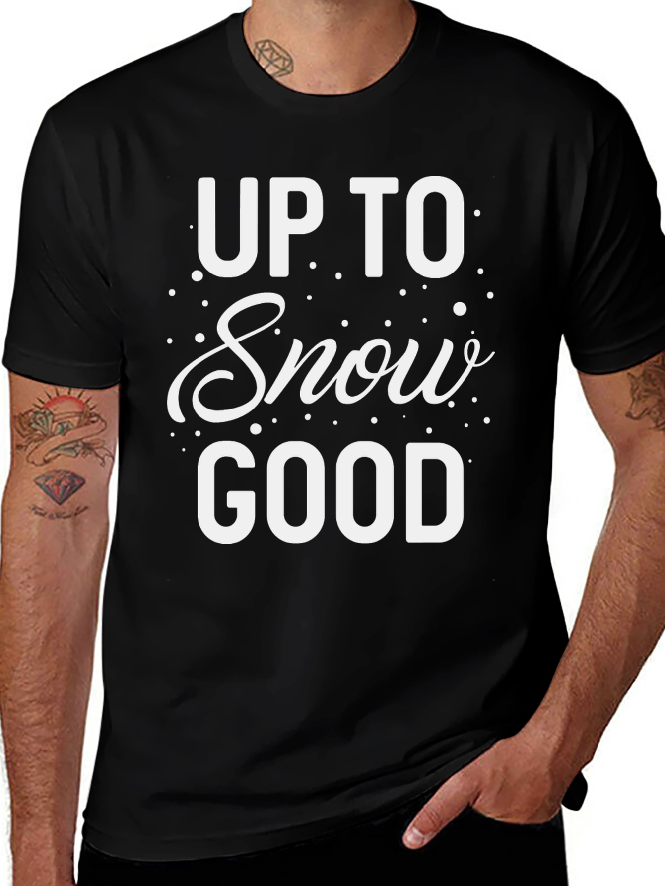 Up to Snow Good Graphic Tee - Winter Fun