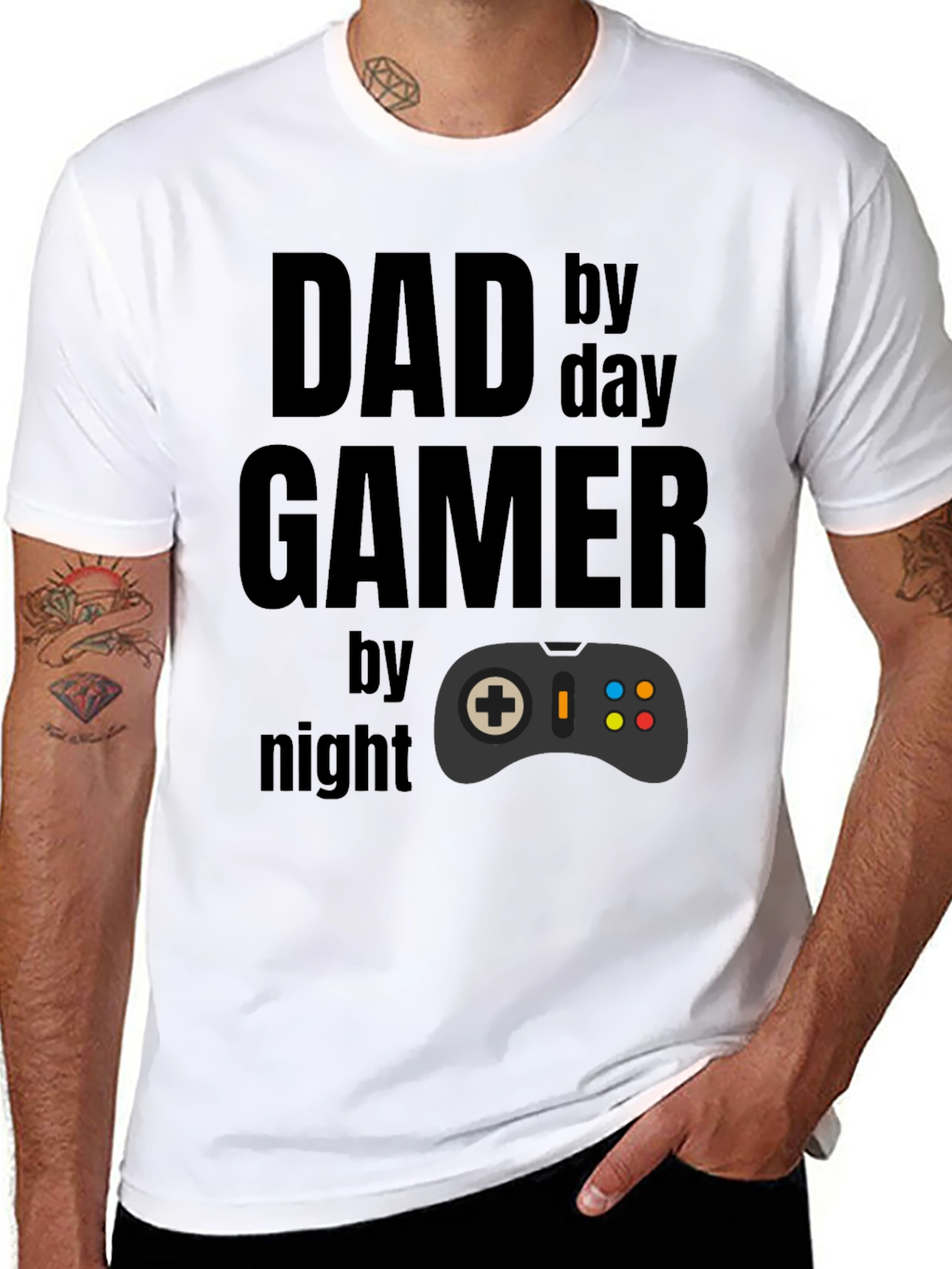 Dad Gamer T-Shirt - By Day By Night