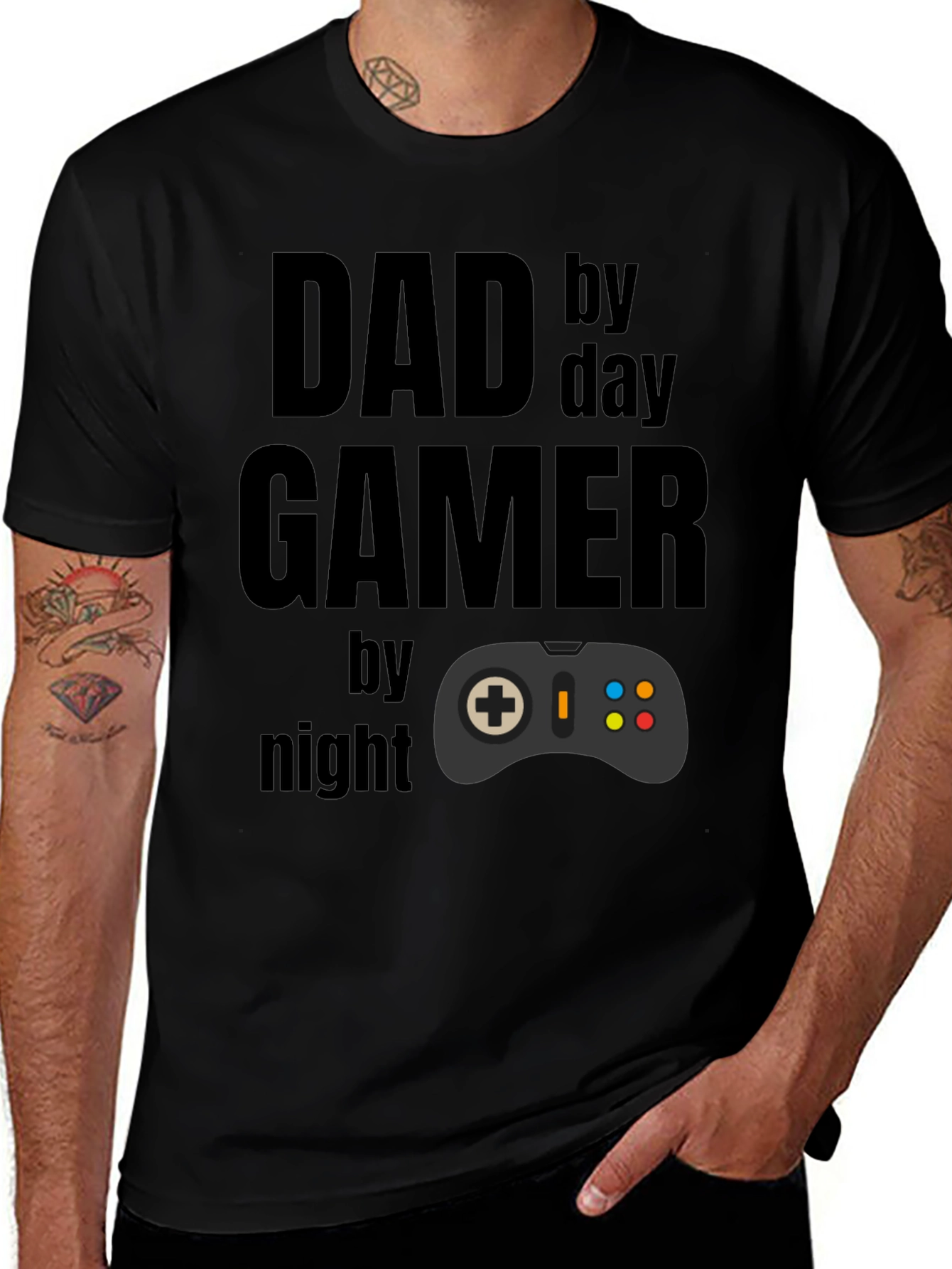 Dad Gamer T-Shirt - By Day By Night
