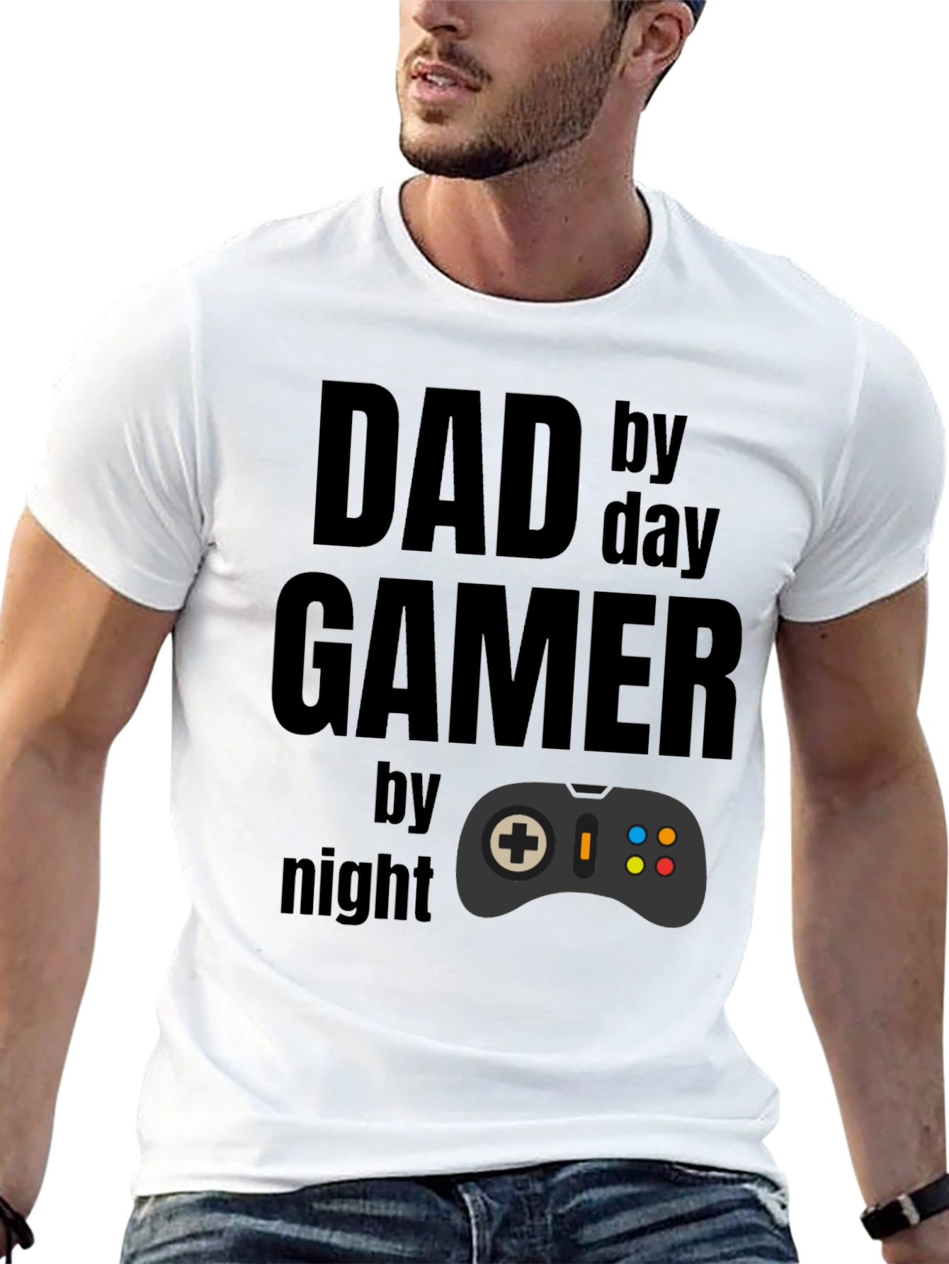 Dad Gamer T-Shirt - By Day By Night