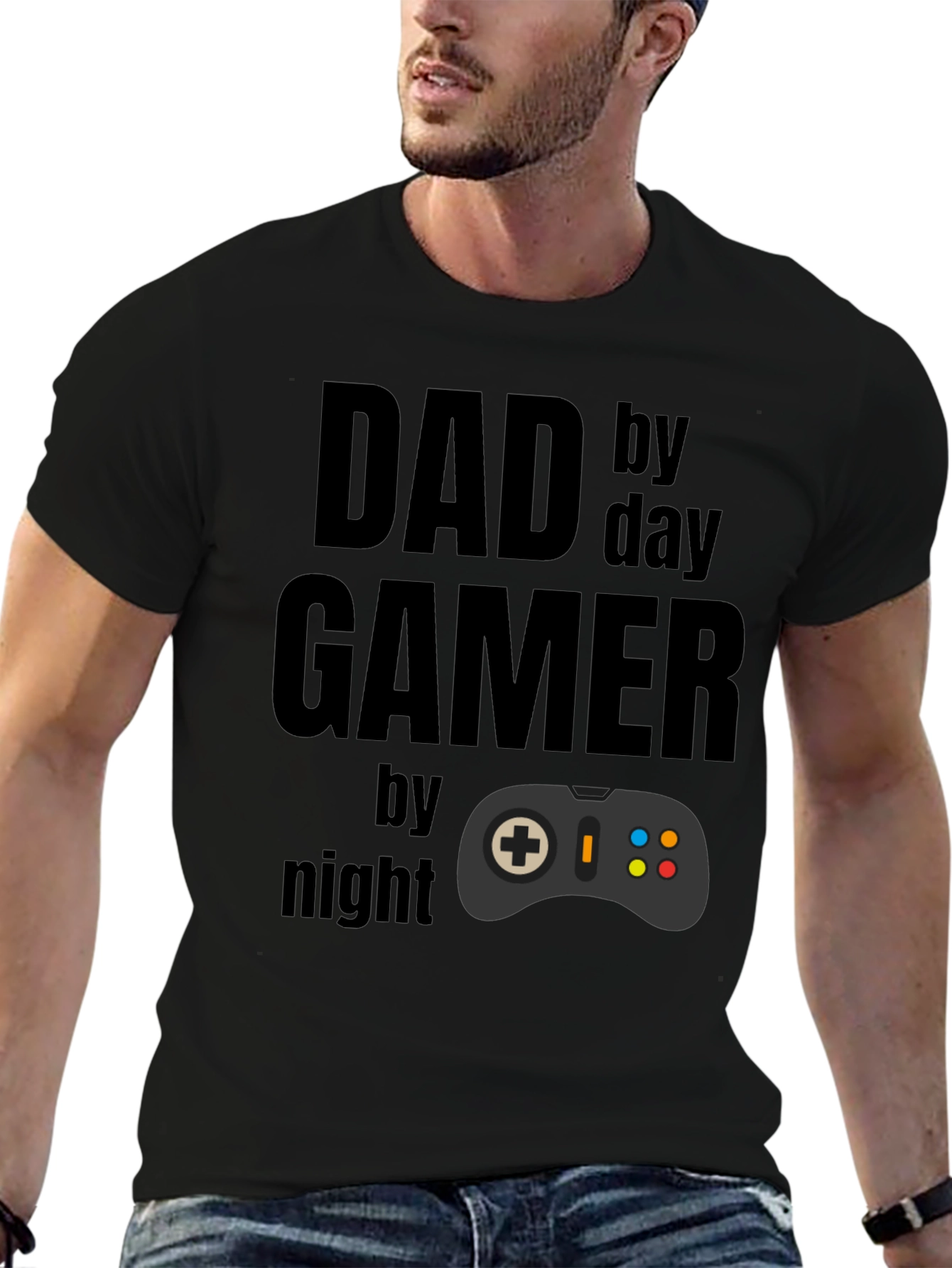 Dad Gamer T-Shirt - By Day By Night