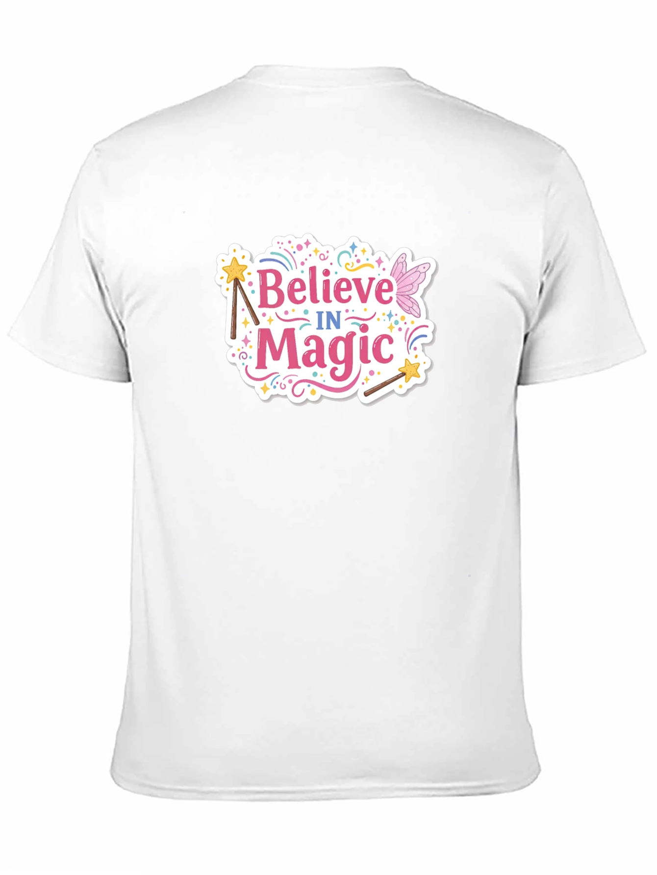 Believe in Magic Graphic Tee - Black Cotton T-Shirt