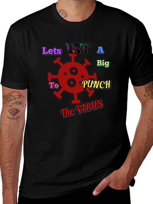 Punch The Virus Black Graphic Tee
