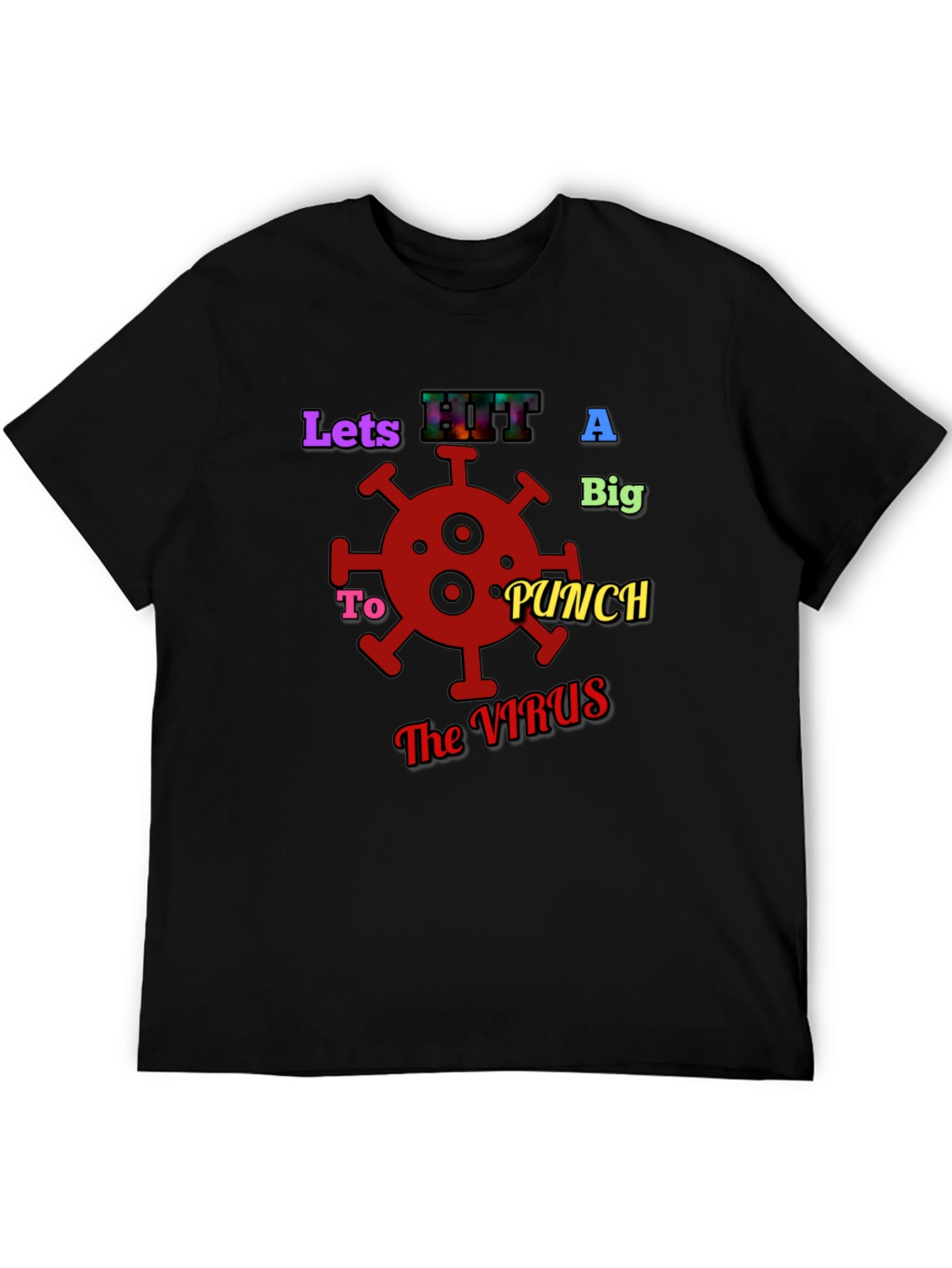 Punch The Virus Black Graphic Tee
