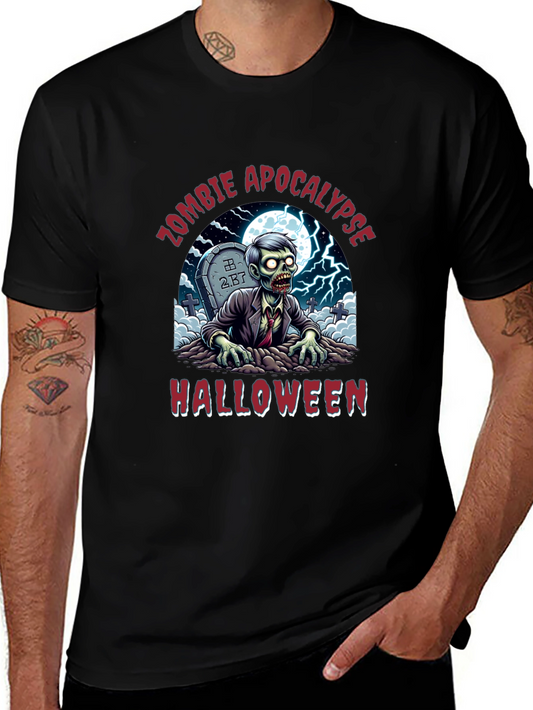Zombie Apocalypse Halloween Graphic T-Shirt