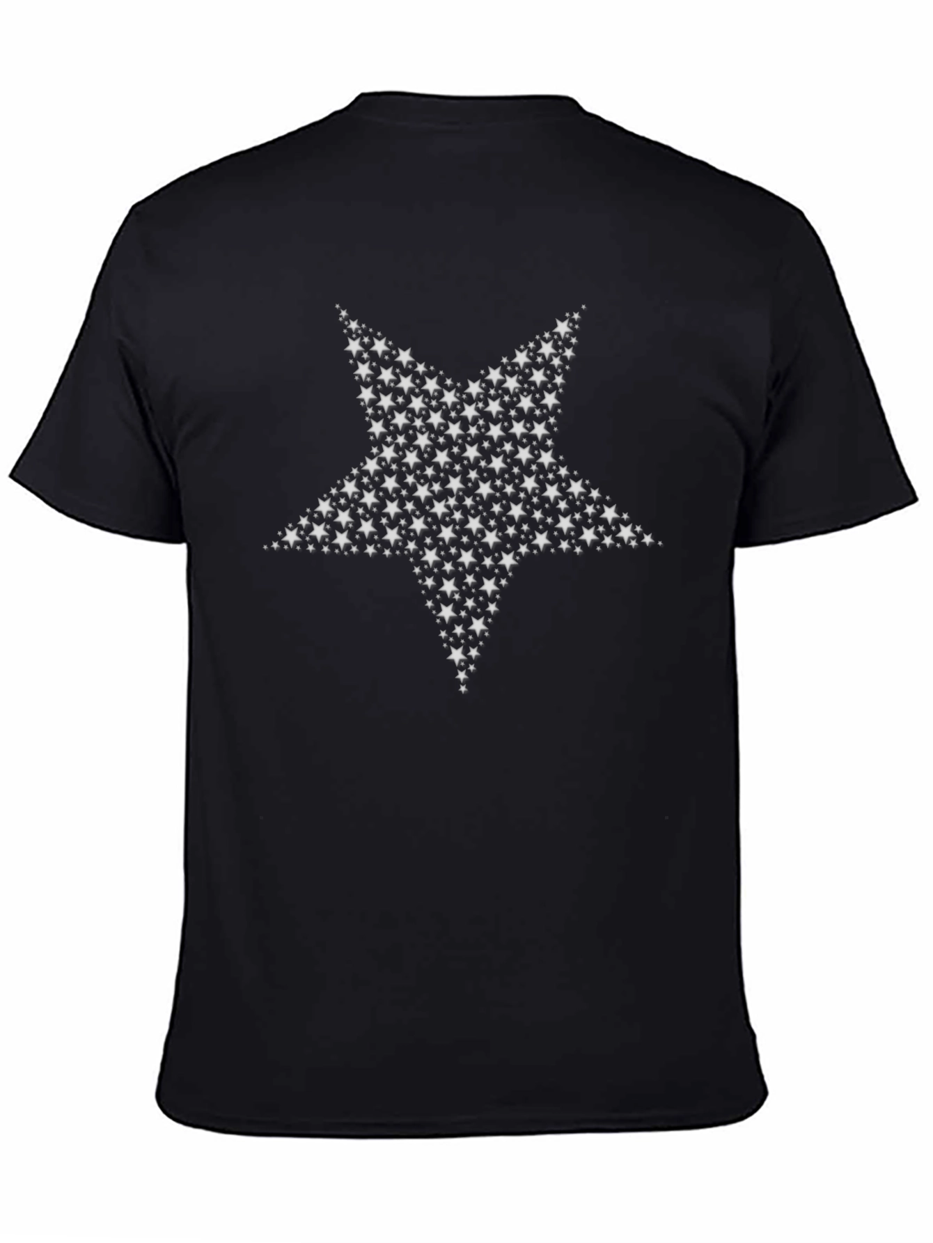 Starry Star T-Shirt - Black Cotton Tee