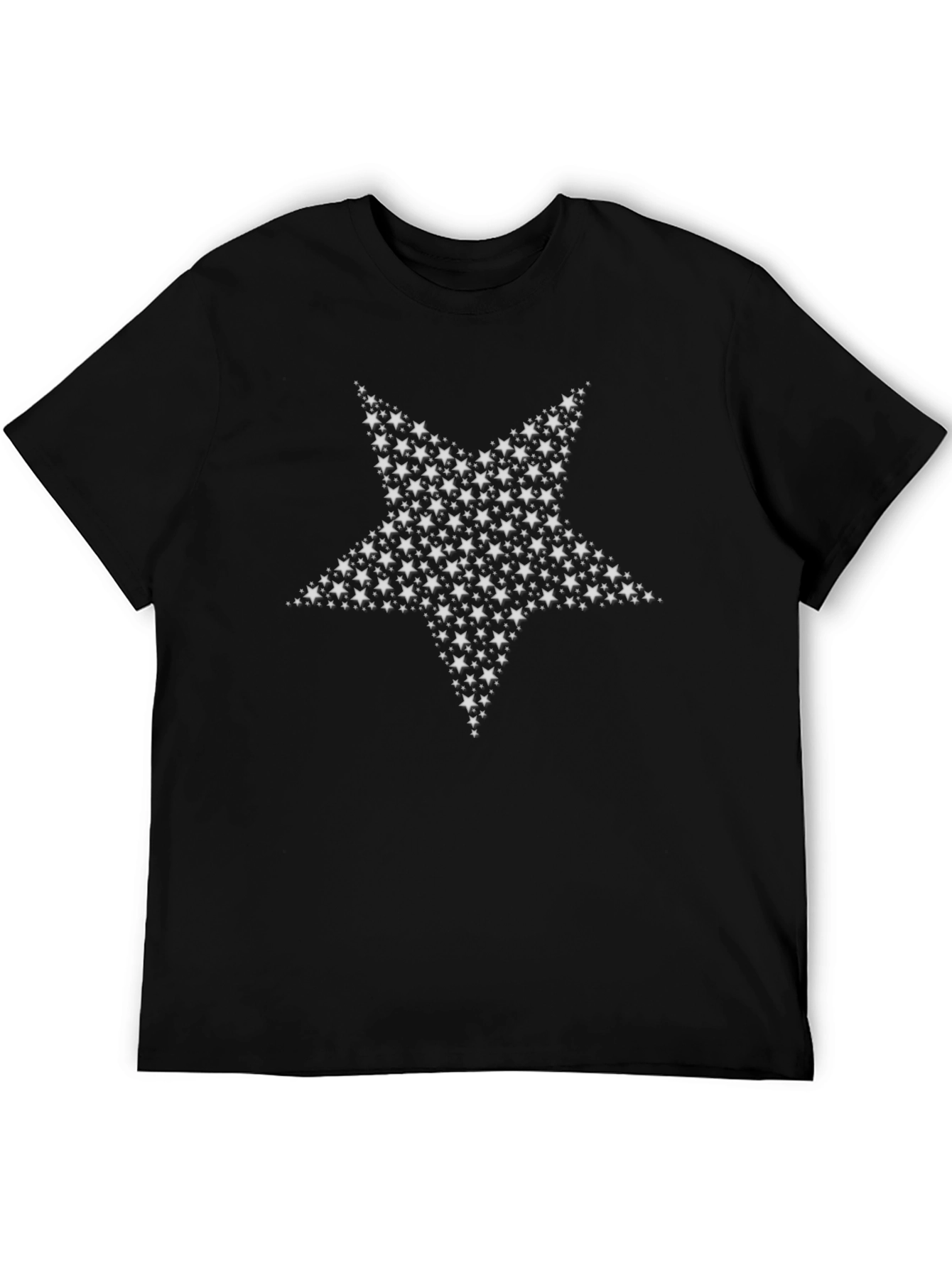 Starry Star T-Shirt - Black Cotton Tee