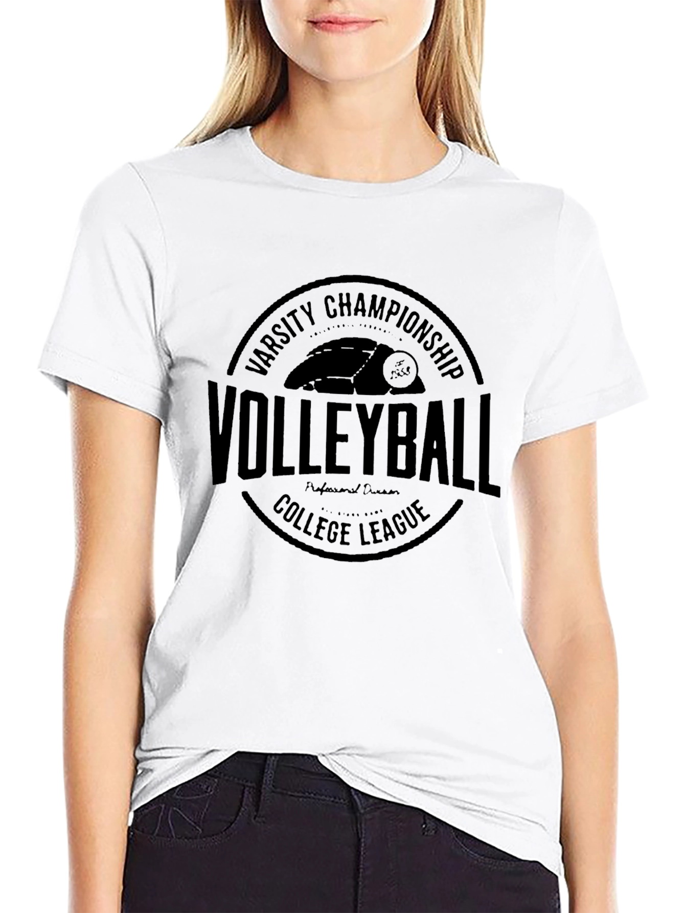 Varsity Volleyball Championship Black T-Shirt