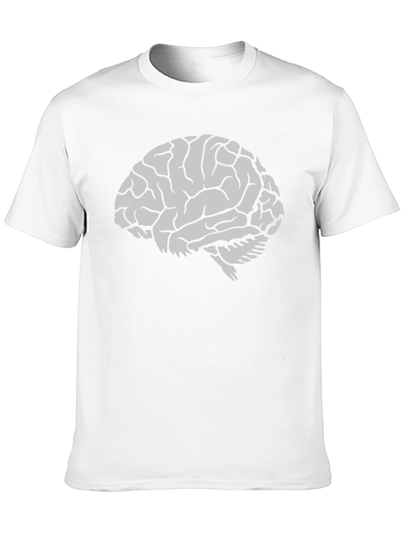 Brain Graphic Tee - Black Cotton Mens T-Shirt