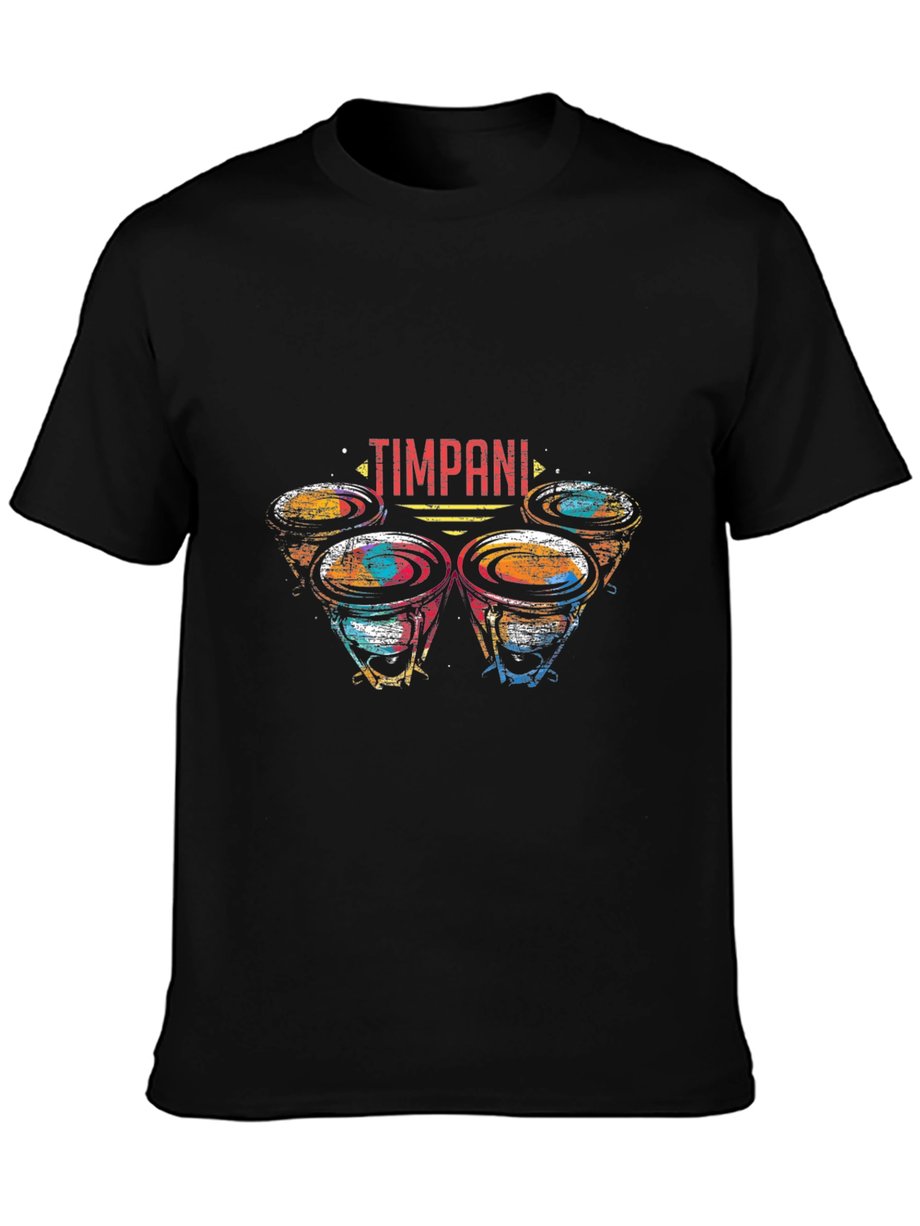 Timpani Drum Graphic Black T-Shirt