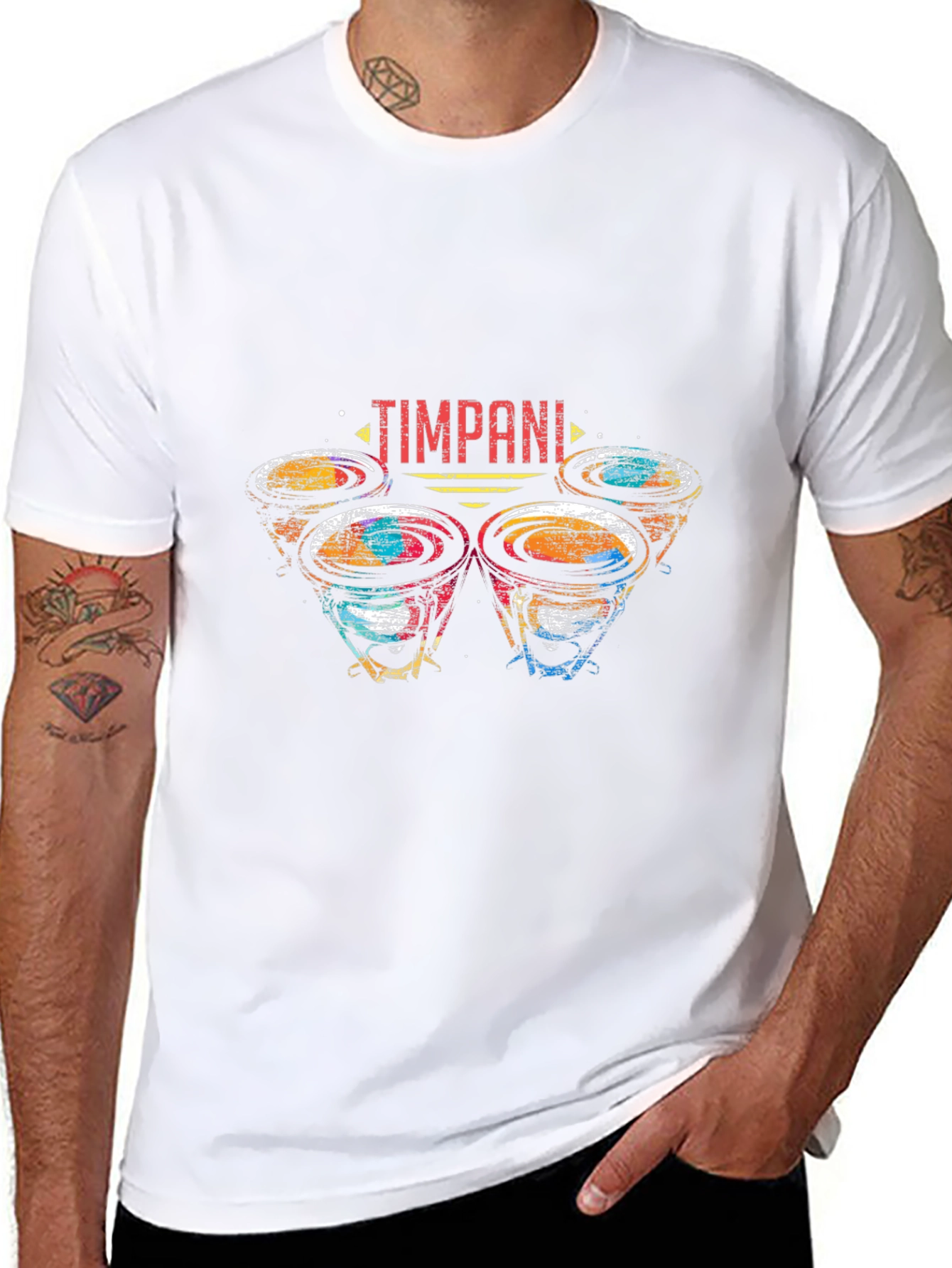 Timpani Drum Graphic Black T-Shirt